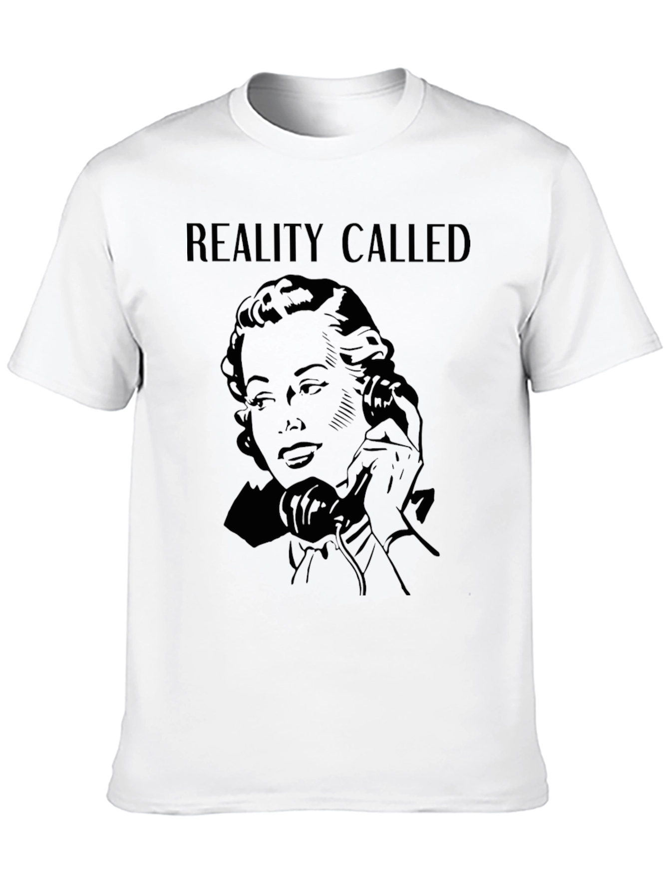 Black Reality Called Funny Retro T-Shirt view 10