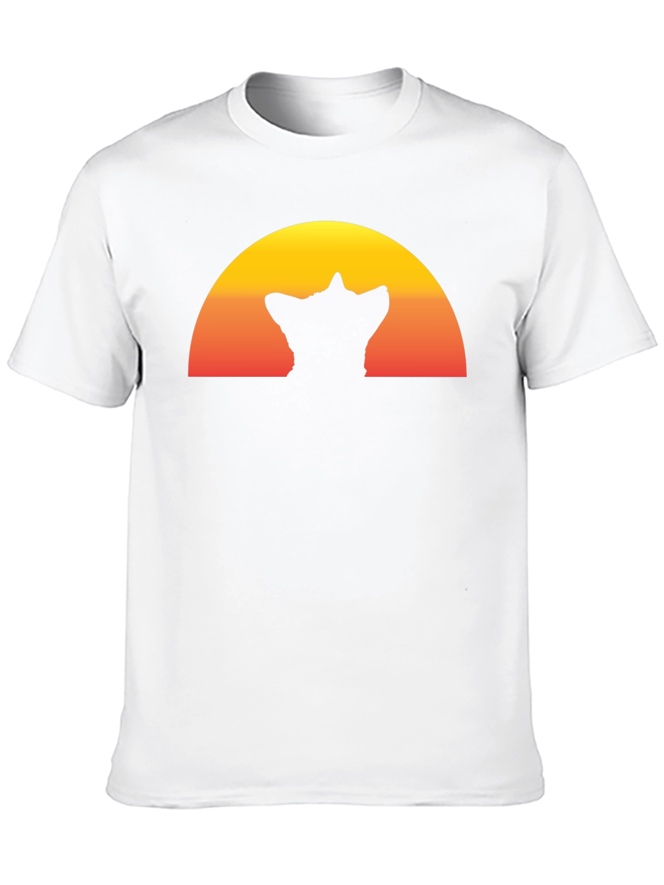 Black Sunset Silhouette Cat T-Shirt - Black view 10