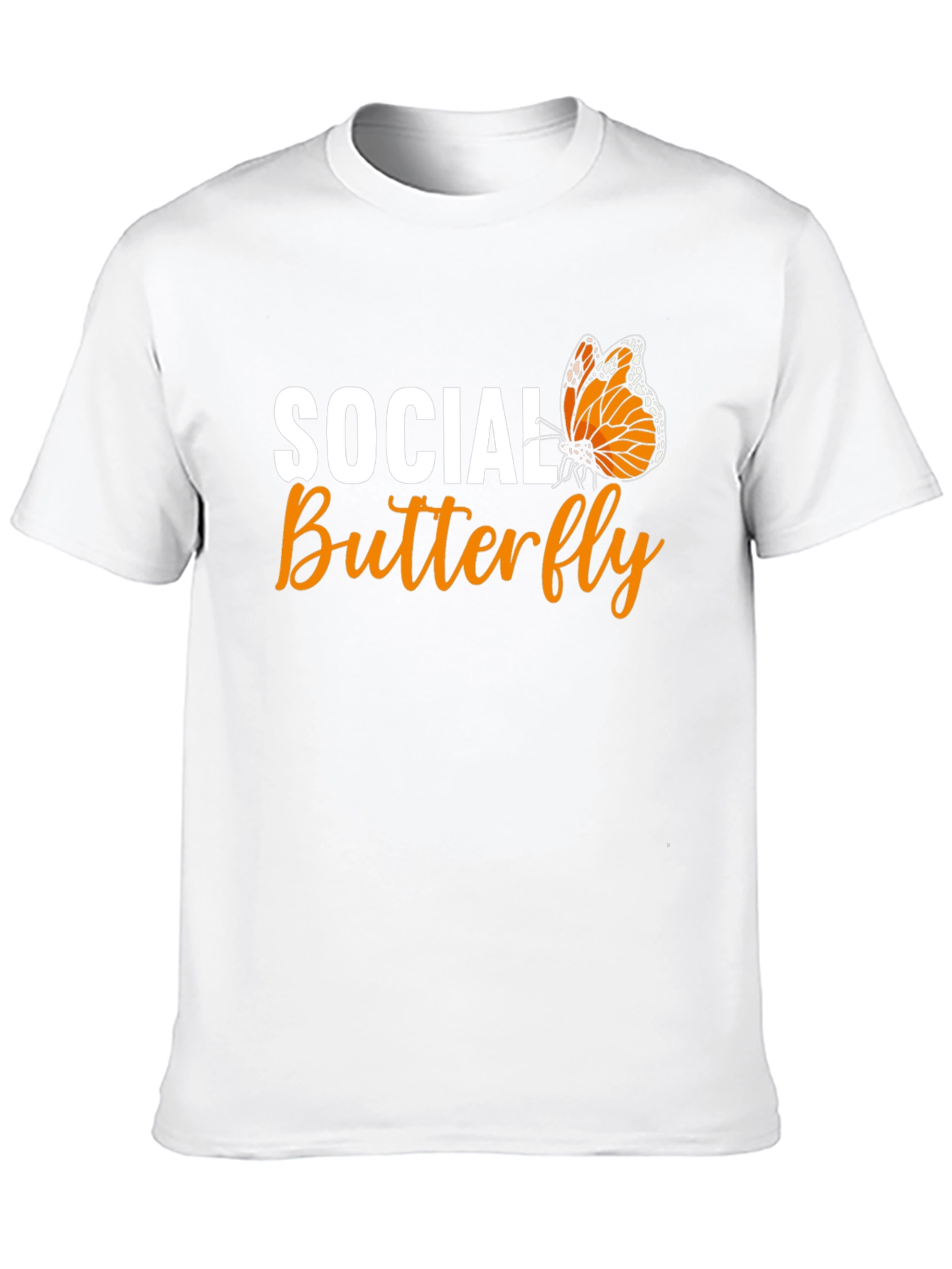 Black Social Butterfly Graphic Tee - Black Unisex T-Shirt view 10