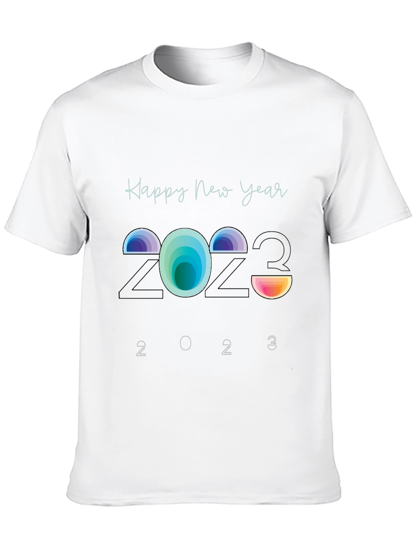 Black Happy New Year 2023 Graphic Tee view 10