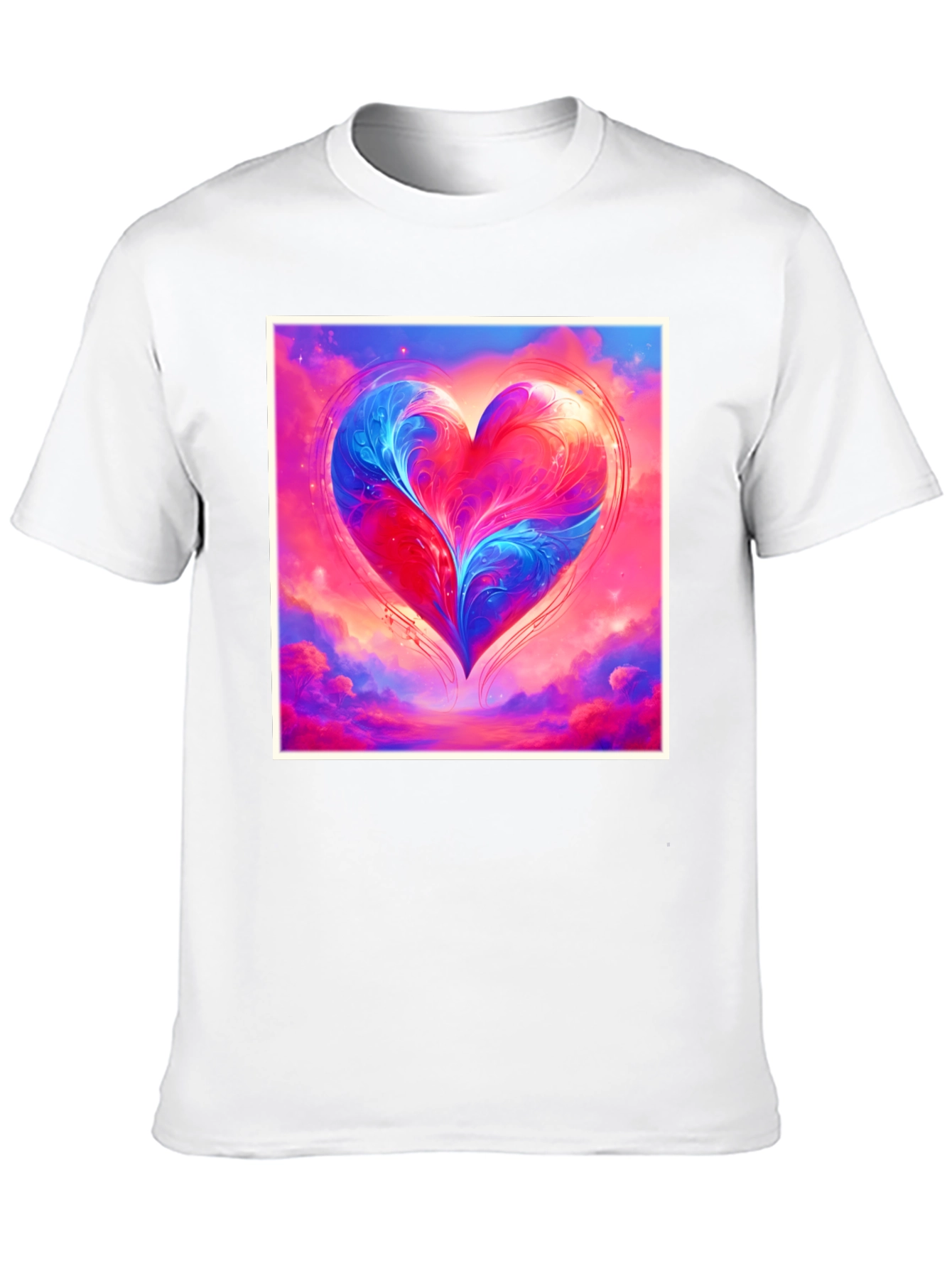 Black Heart Art Tee - Abstract Love Design view 10