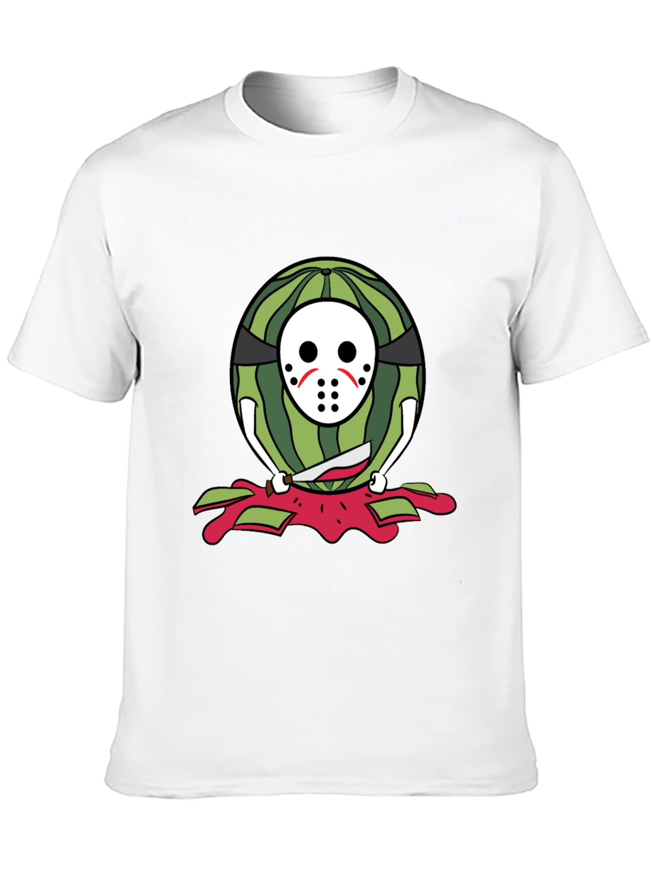 Black Watermelon Horror T-Shirt view 10