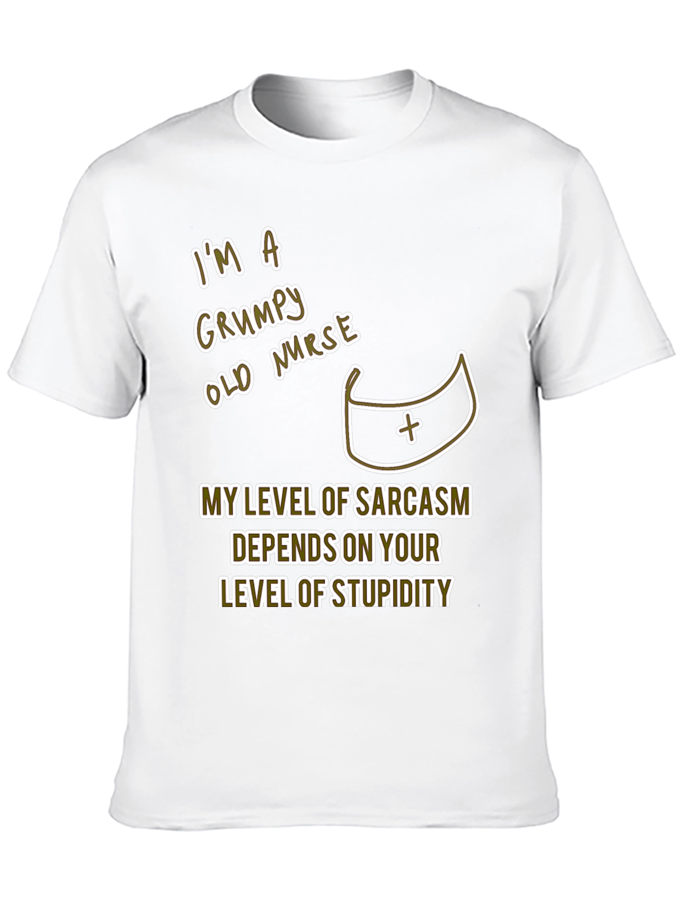 Black Grumpy Nurse T-Shirt Sarcastic Humor Tee view 10