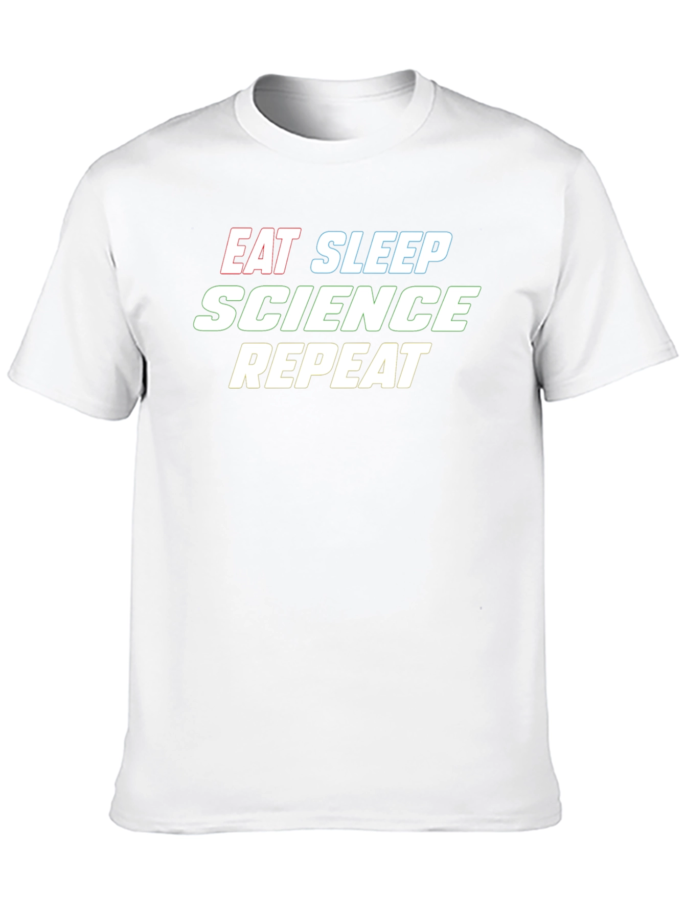 Black Eat Sleep Science Repeat Graphic Tee view 10