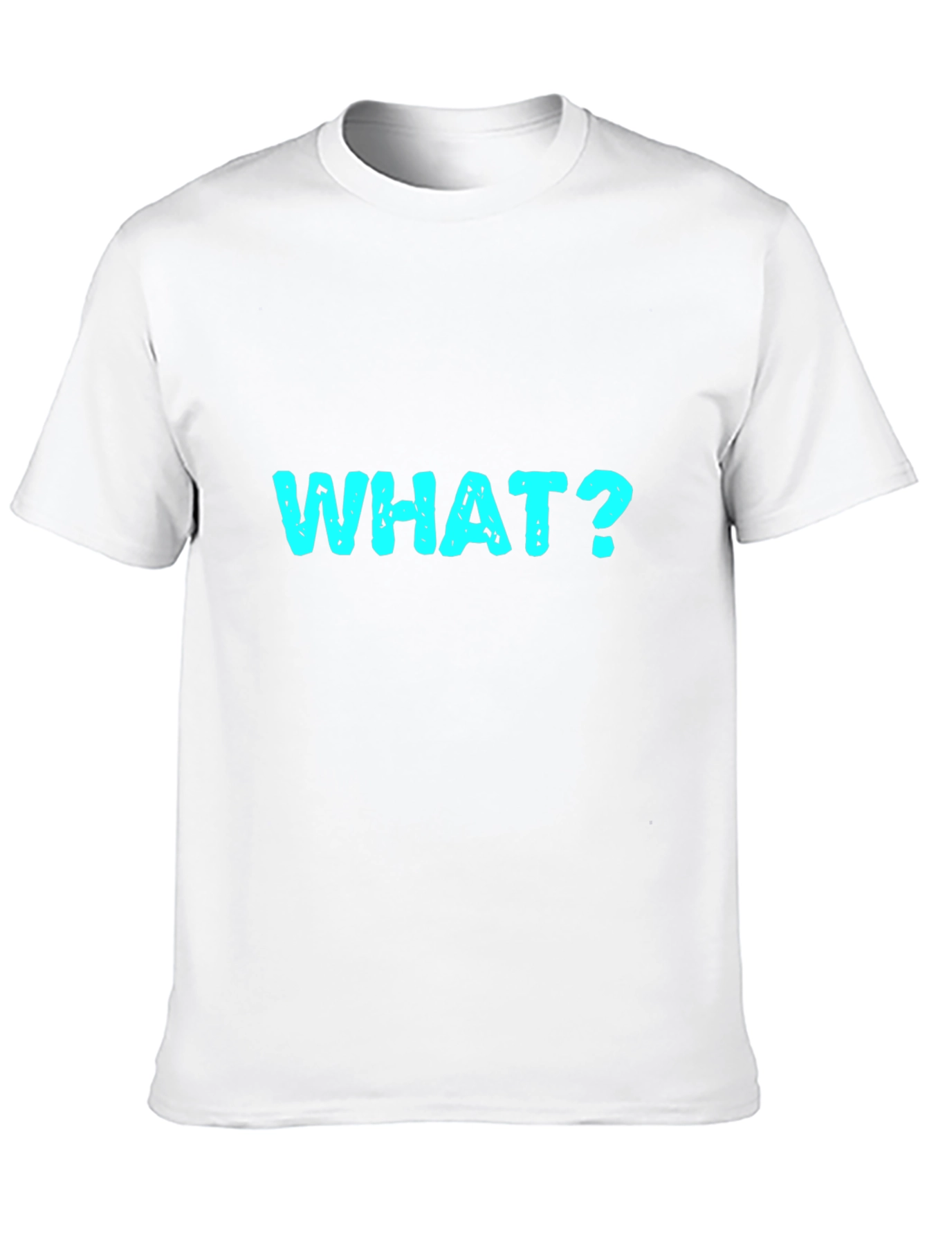 Black Funny 'WHAT?' Graphic T-Shirt - Black view 10