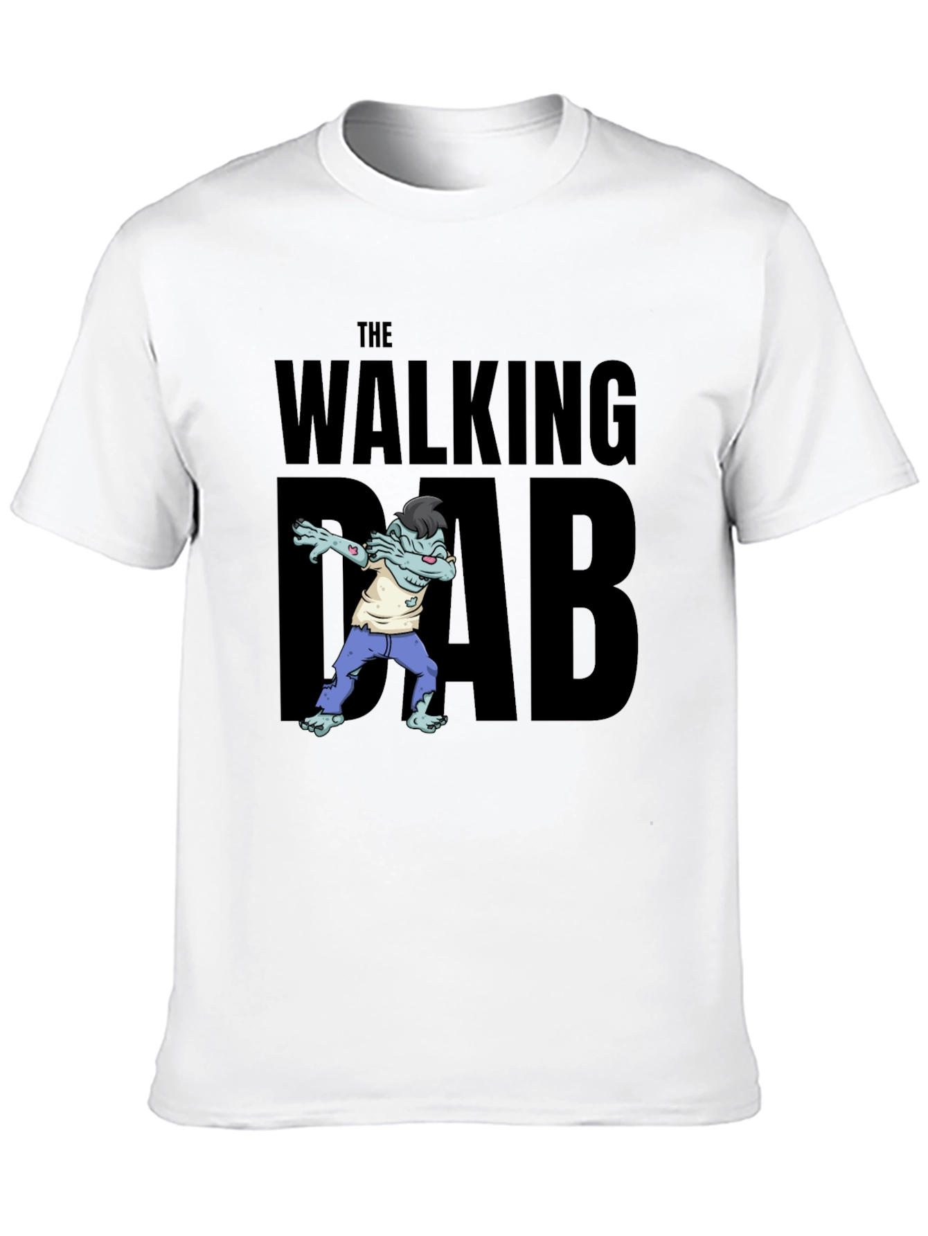 Black The Walking Dab T-Shirt - Funny Zombie Graphic Tee view 10