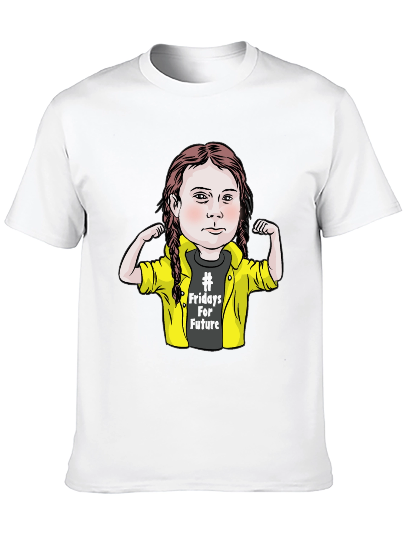 Fridays for Future T-Shirt - Greta Thunberg Cartoon Graphic Tee - 10