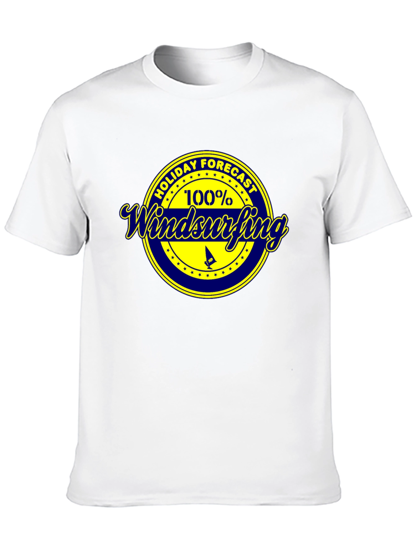 Black Holiday Windsurfing Forecast Tee view 10