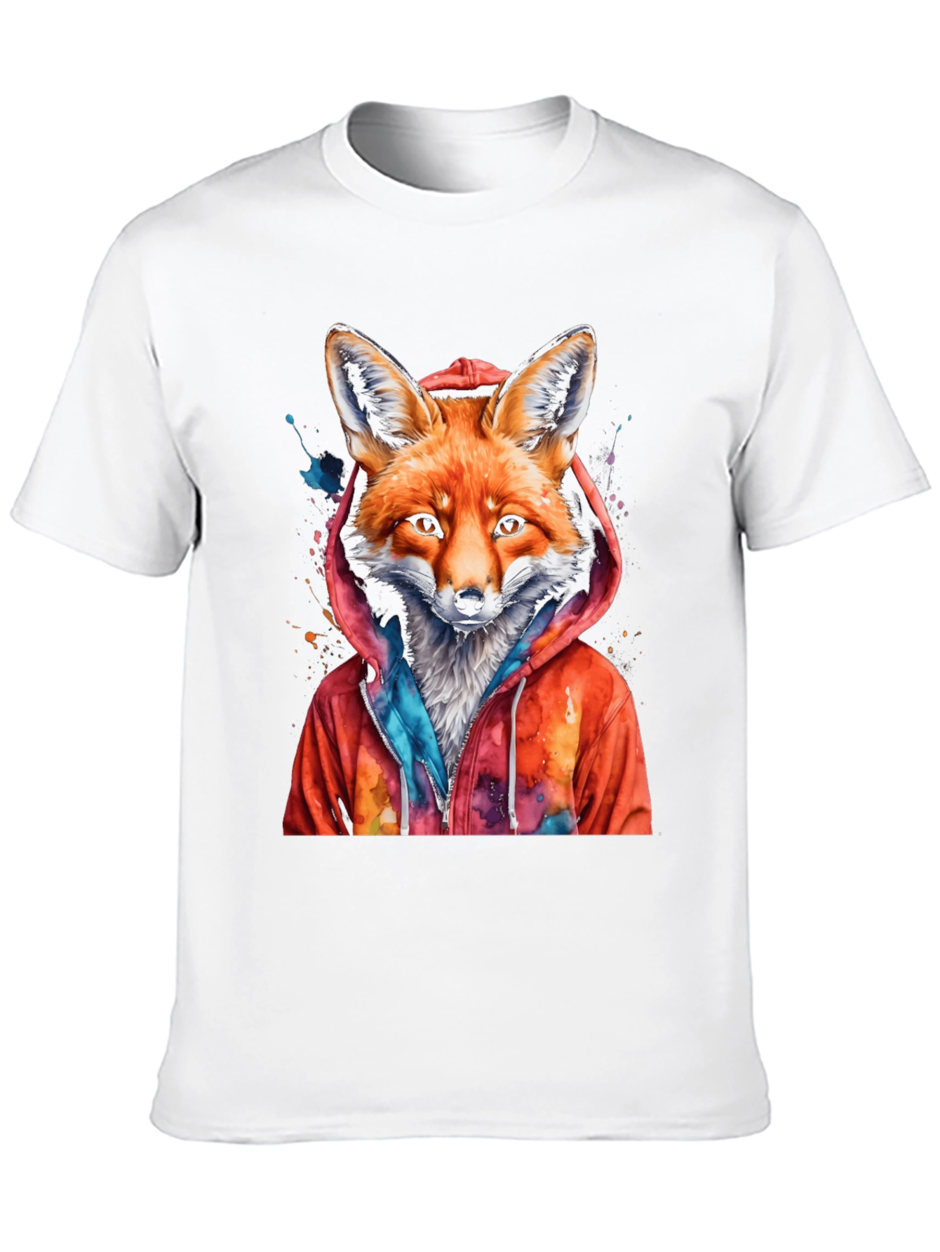 Black Fox in Hoodie Graphic Tee - Stylish & Unique! view 10