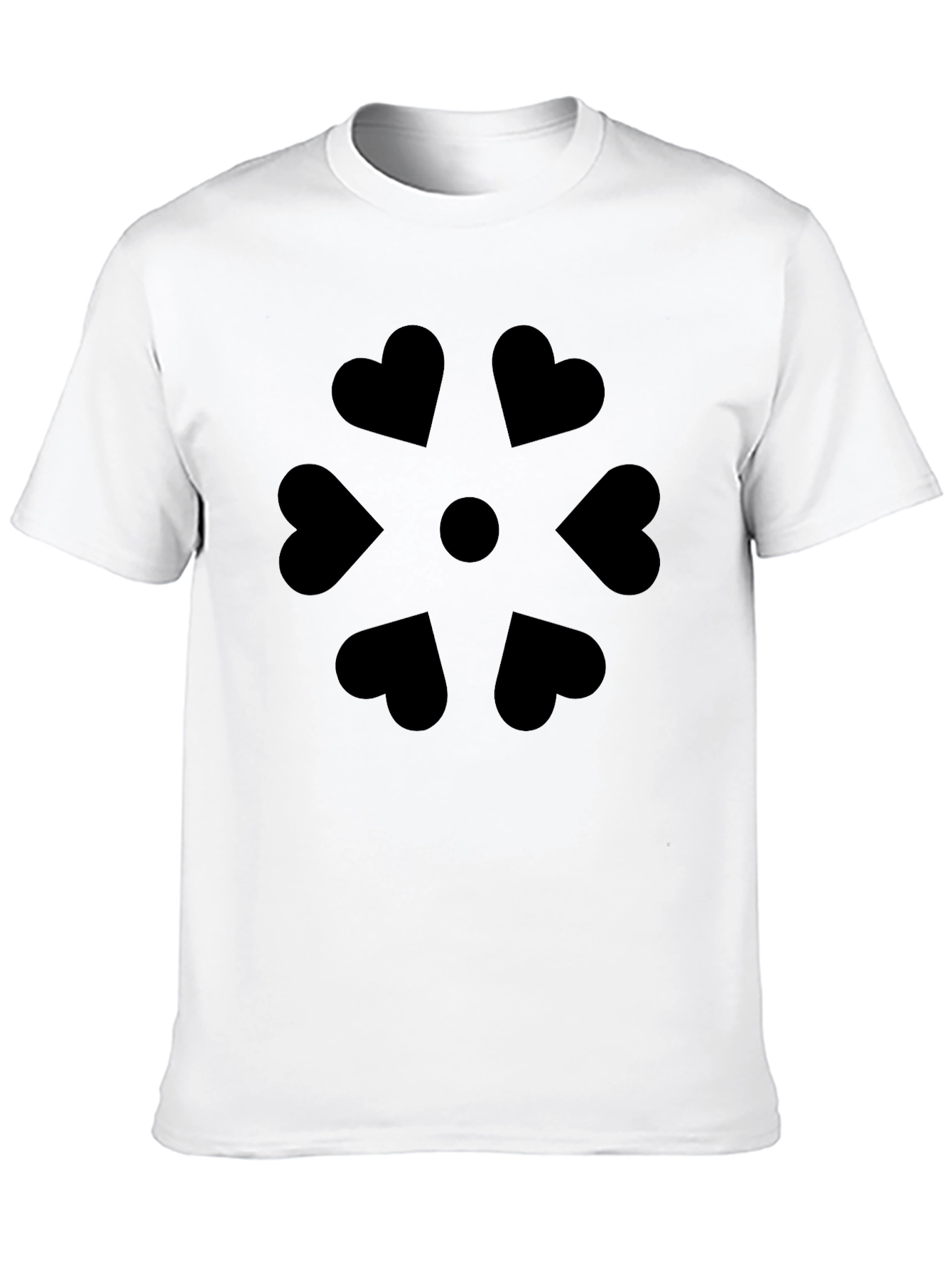 Black Heart Petal Graphic Black T-Shirt view 10