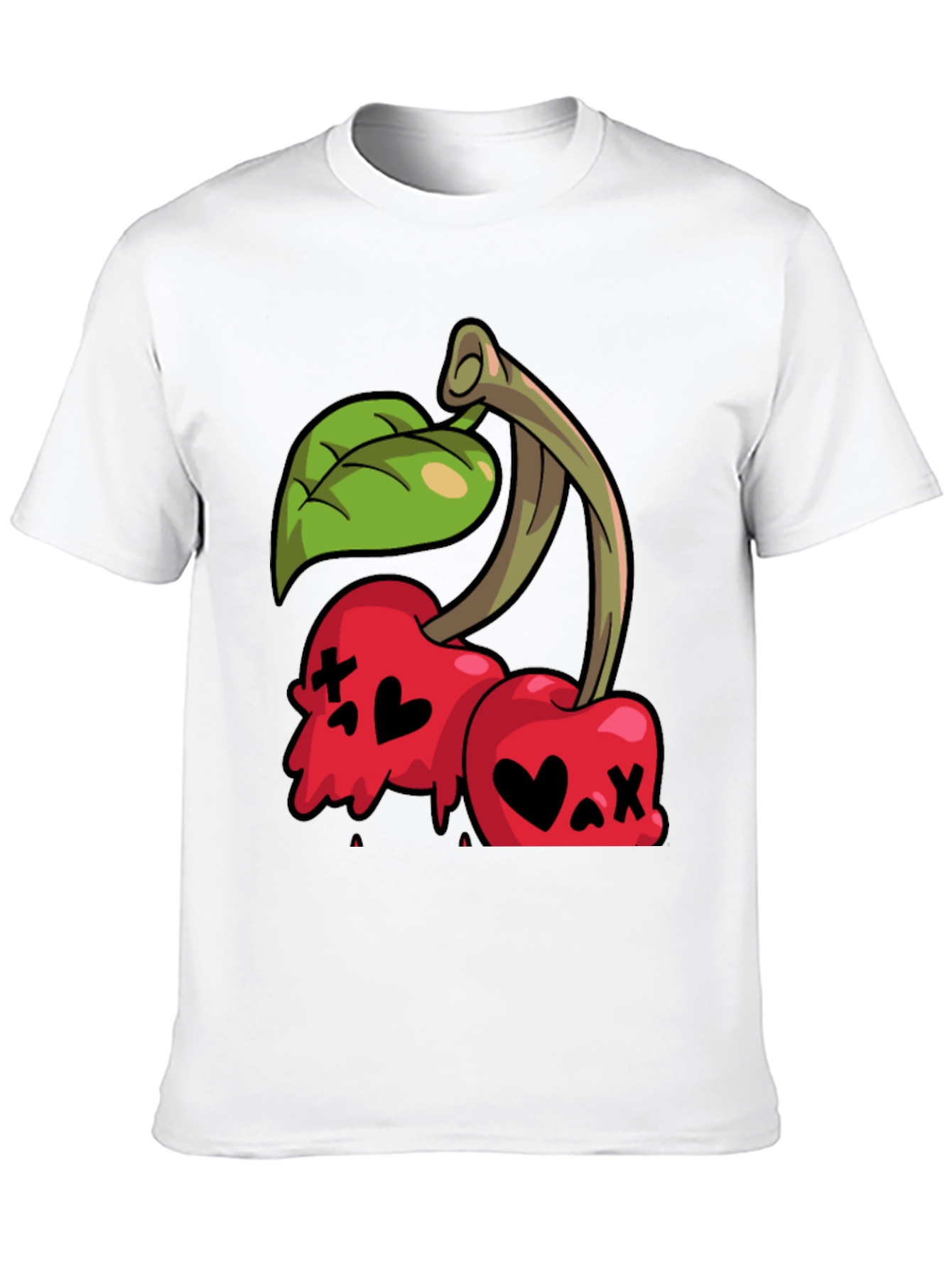 Black Cherry Skull Graphic Tee - Edgy Style view 10