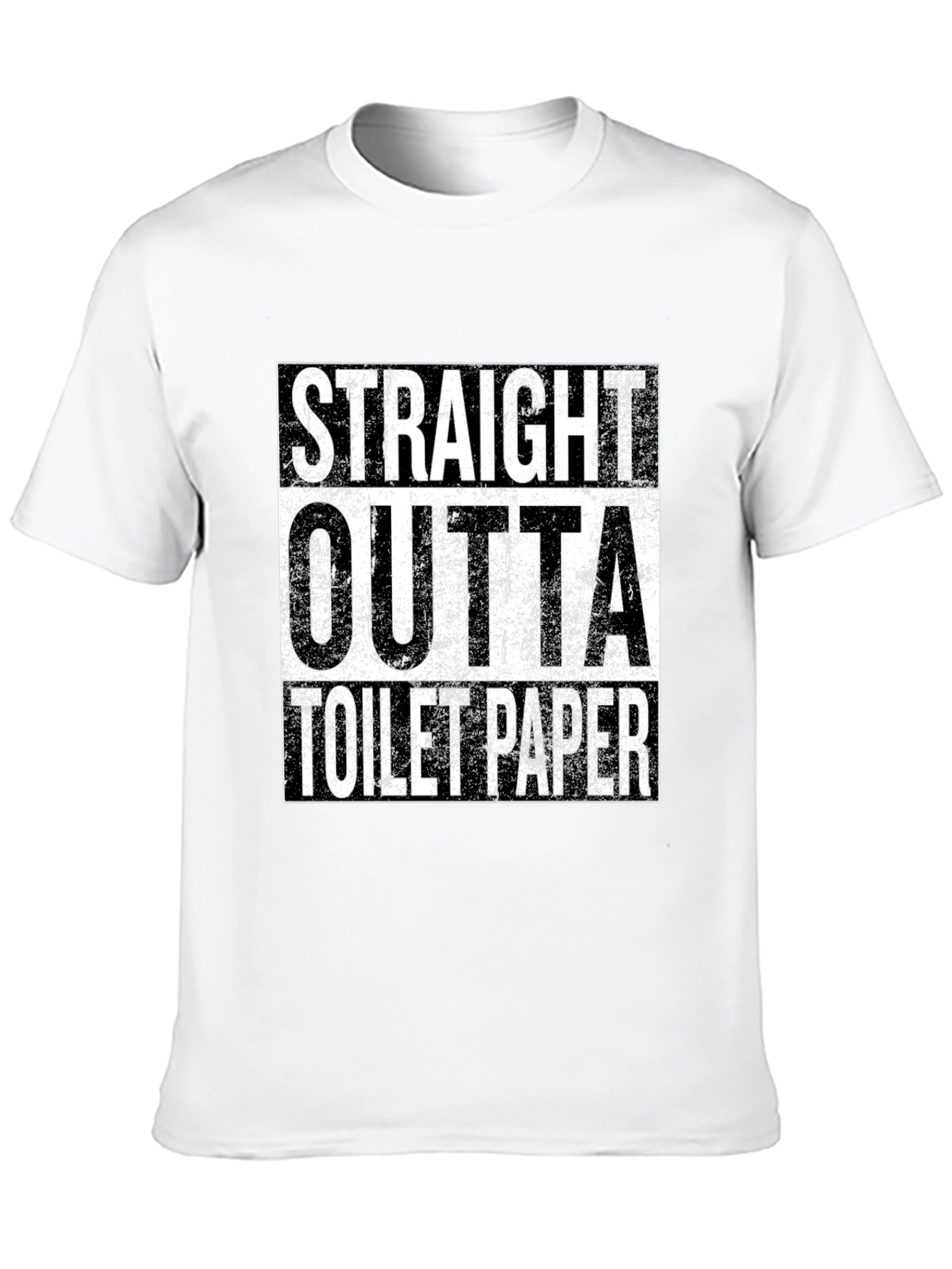 Black Straight Outta Toilet Paper - Novelty Tee view 10