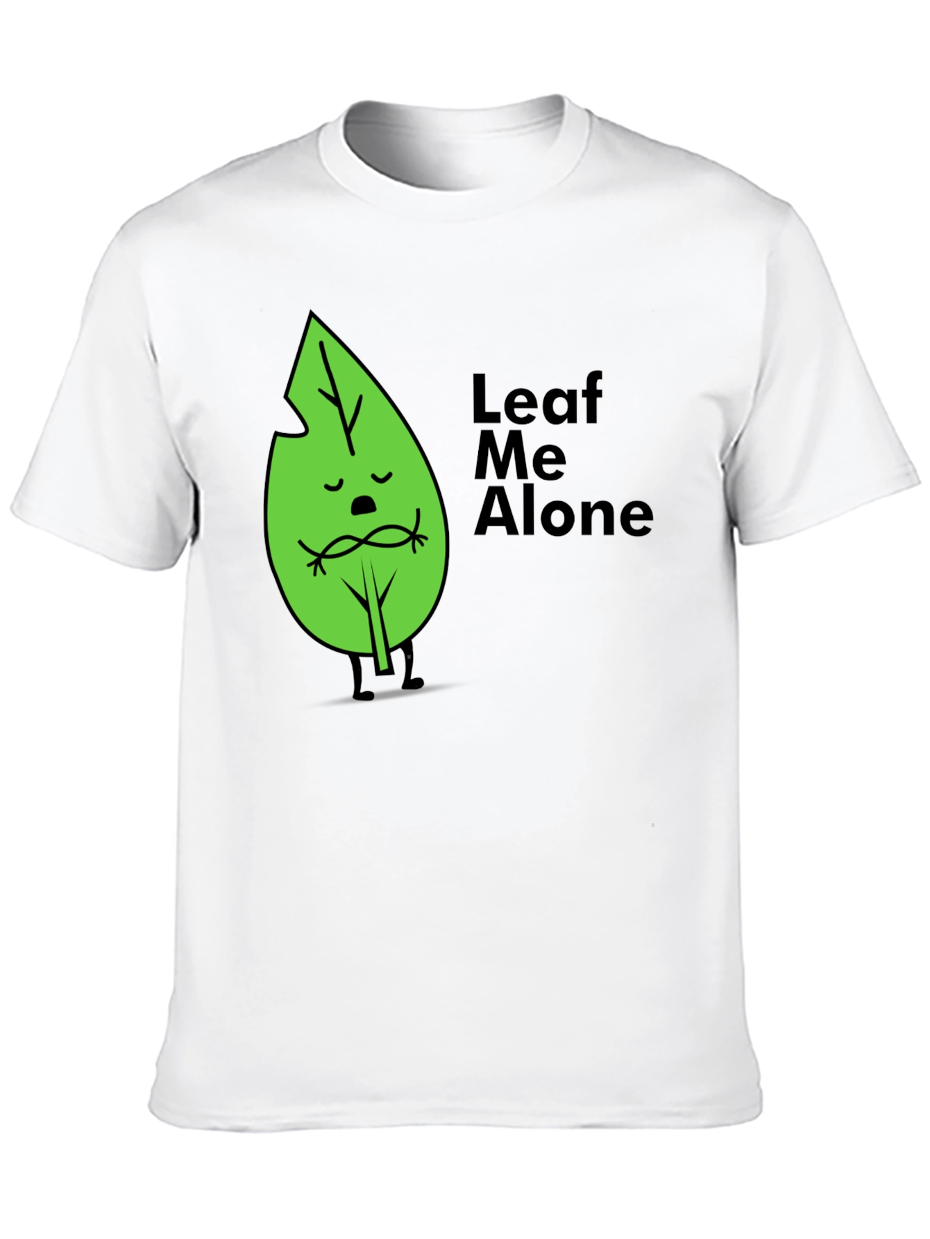 Black Leaf Me Alone Graphic T-Shirt - Soft Cotton Blend view 10