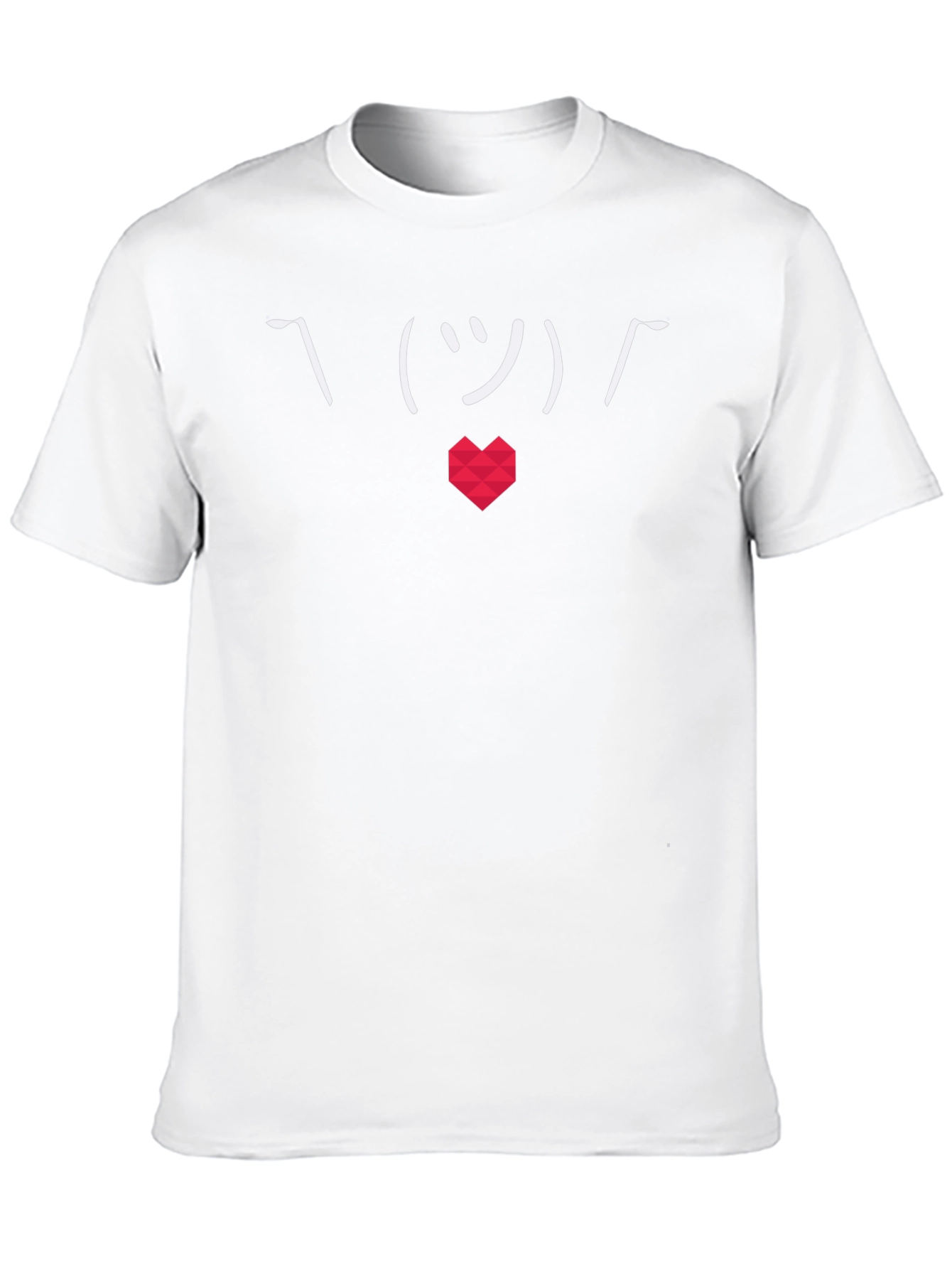 Black Shrugging Emoji with Heart - Black T-Shirt view 10