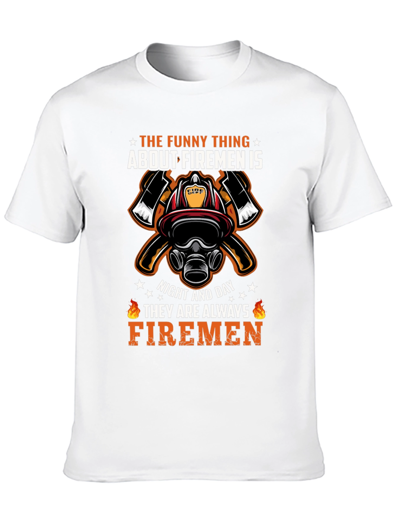 Black Firemen Graphic T-Shirt - Always Firemen Design view 10