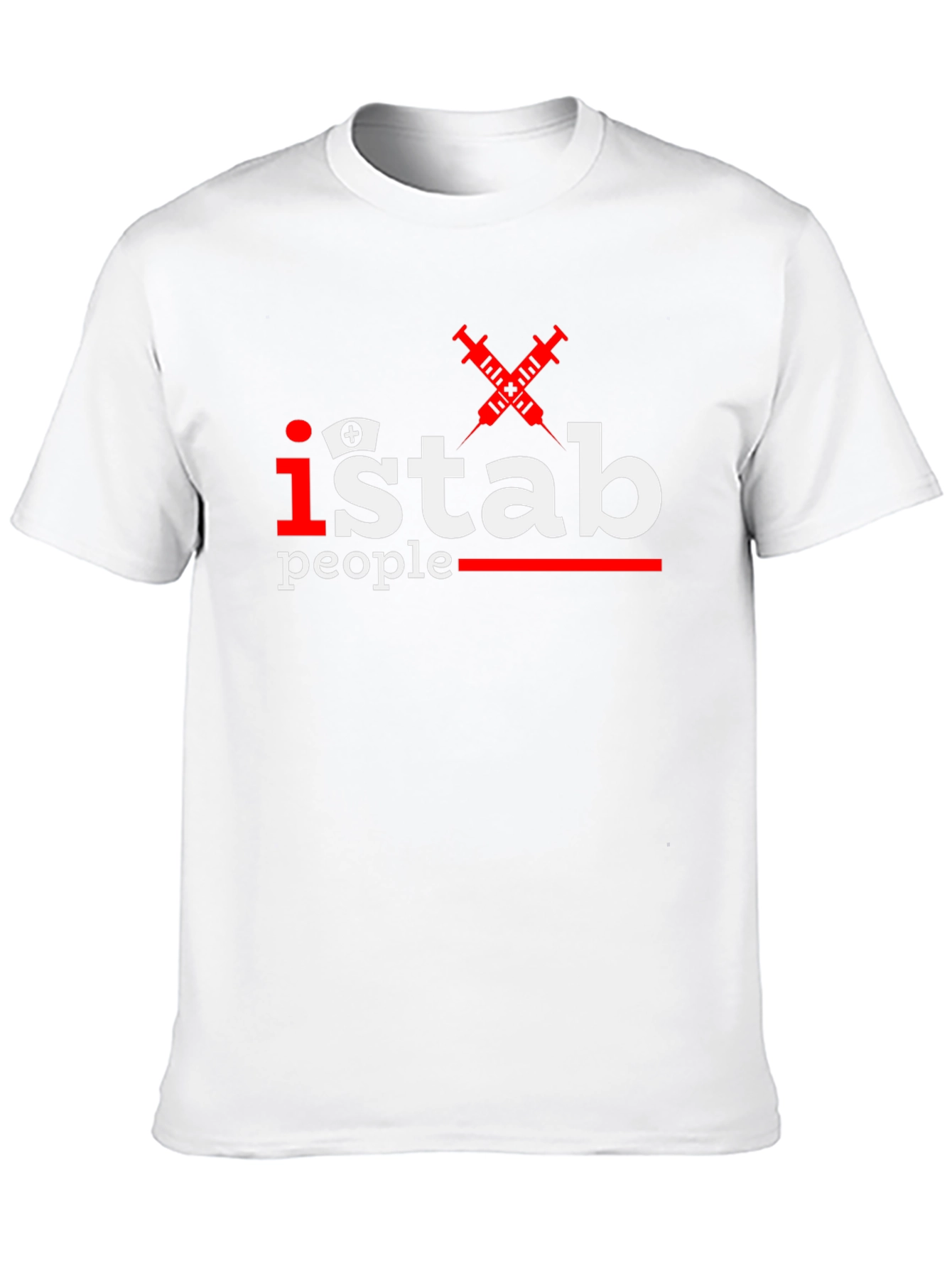 Black I Stab People Funny Nurse T-Shirt view 10