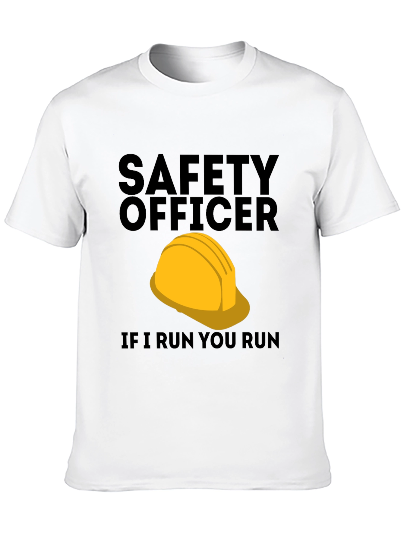 Black Safety Officer Hard Hat Graphic Tee view 10