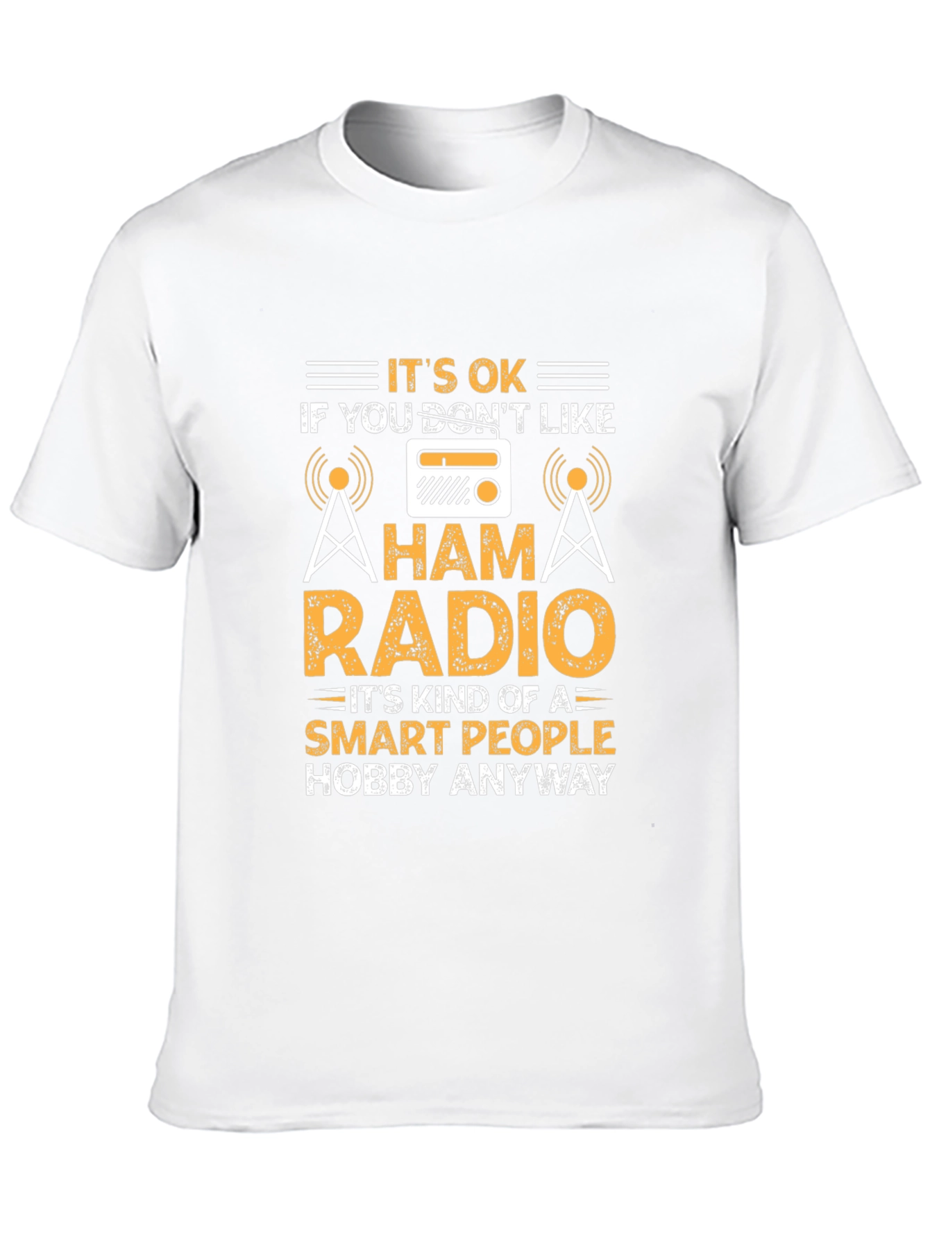 Black Ham Radio Smart People Hobby Black T-Shirt view 10