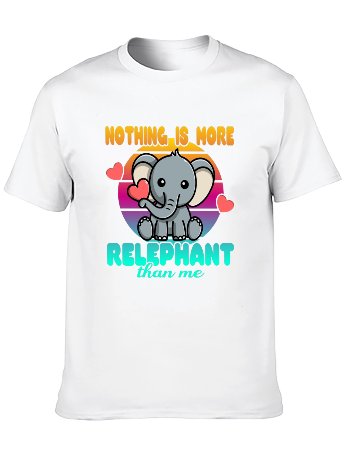 Black Relephant T-Shirt - Cute Elephant Design view 10