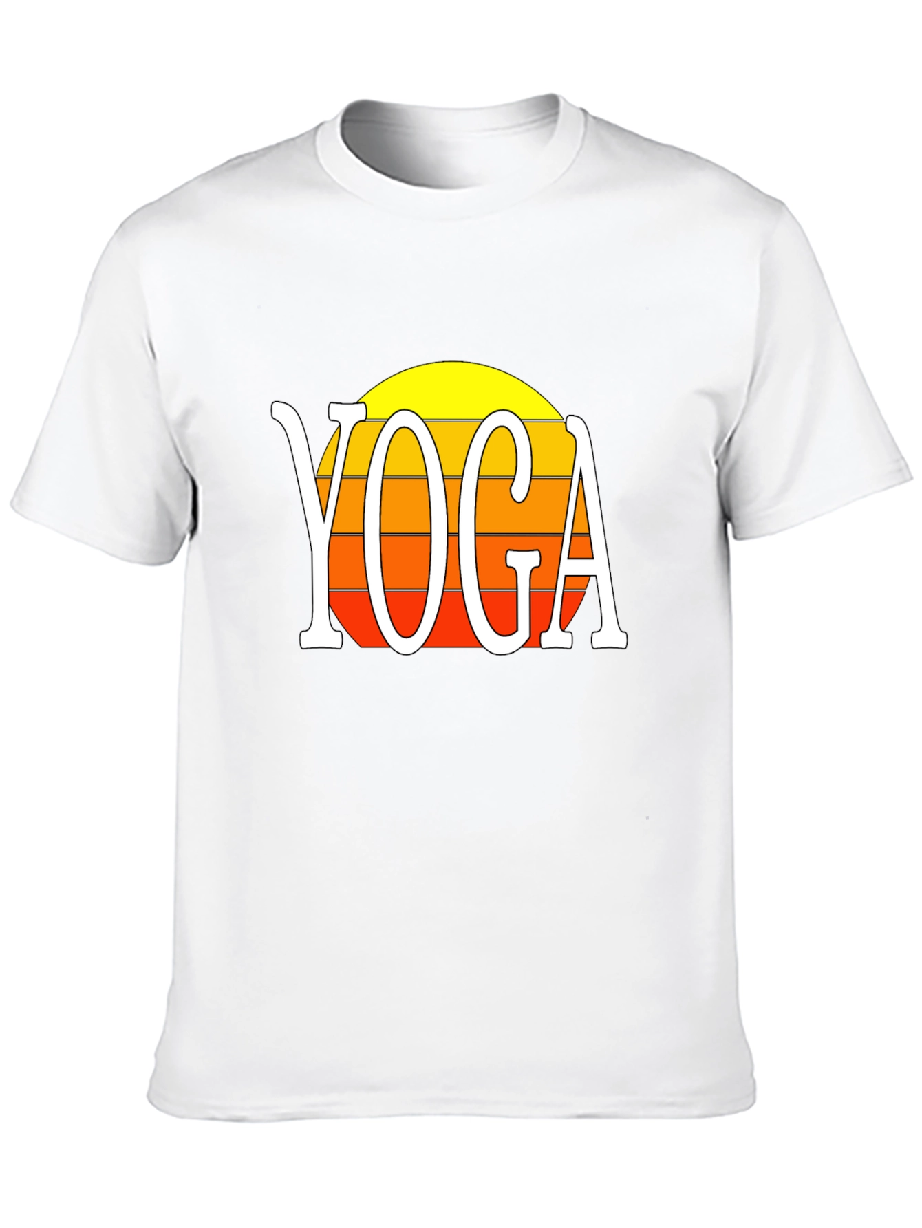 Black Yoga Sunset Graphic Tee - Retro Style Shirt view 10