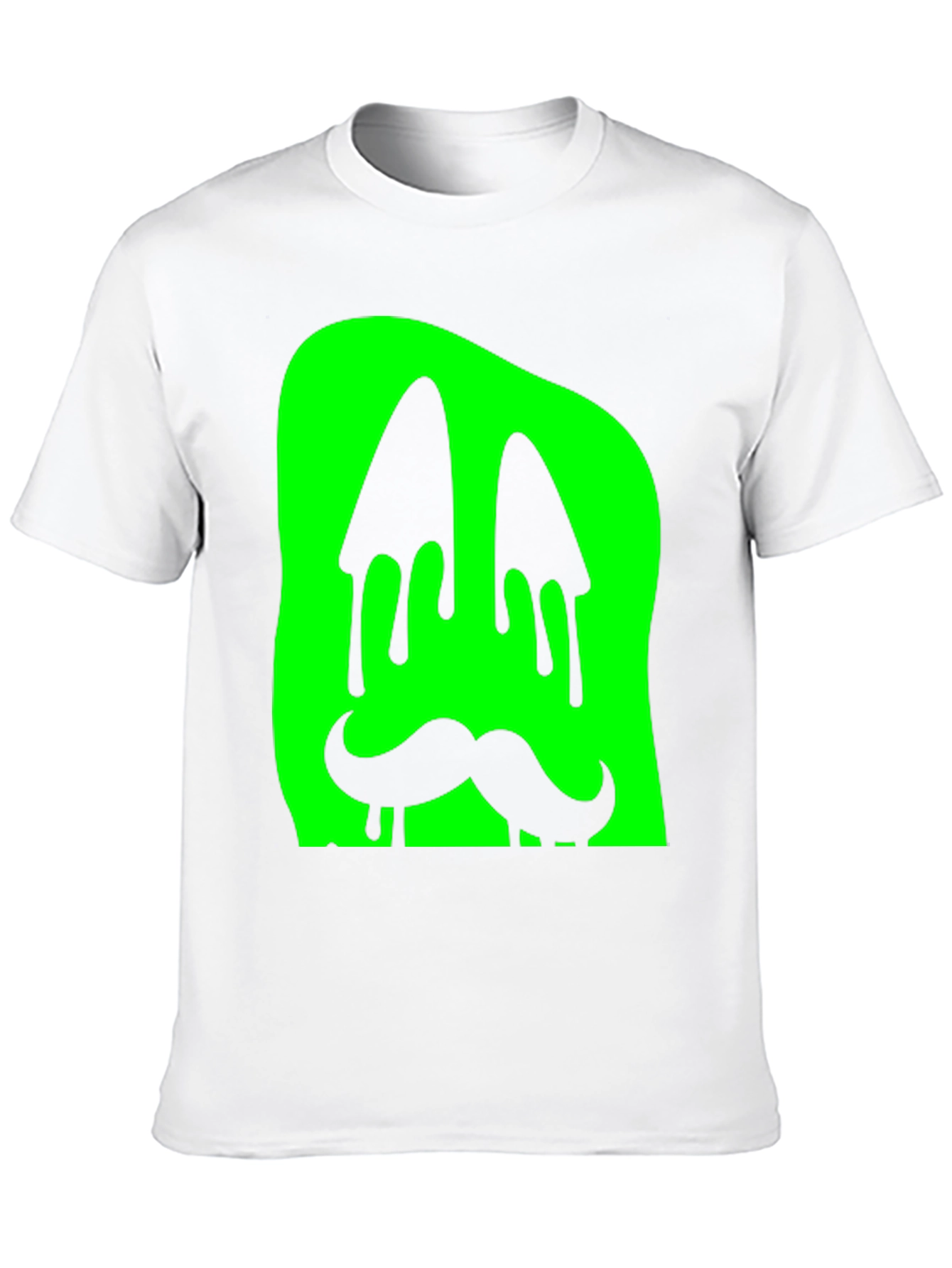 Black Green Slime Monster Face Graphic T-Shirt view 10