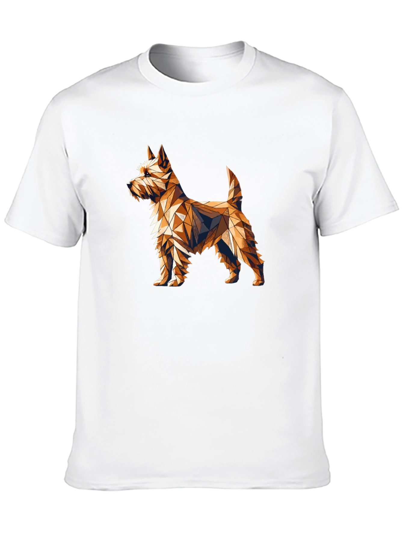 Black Geometric Dog Graphic Black T-Shirt view 10