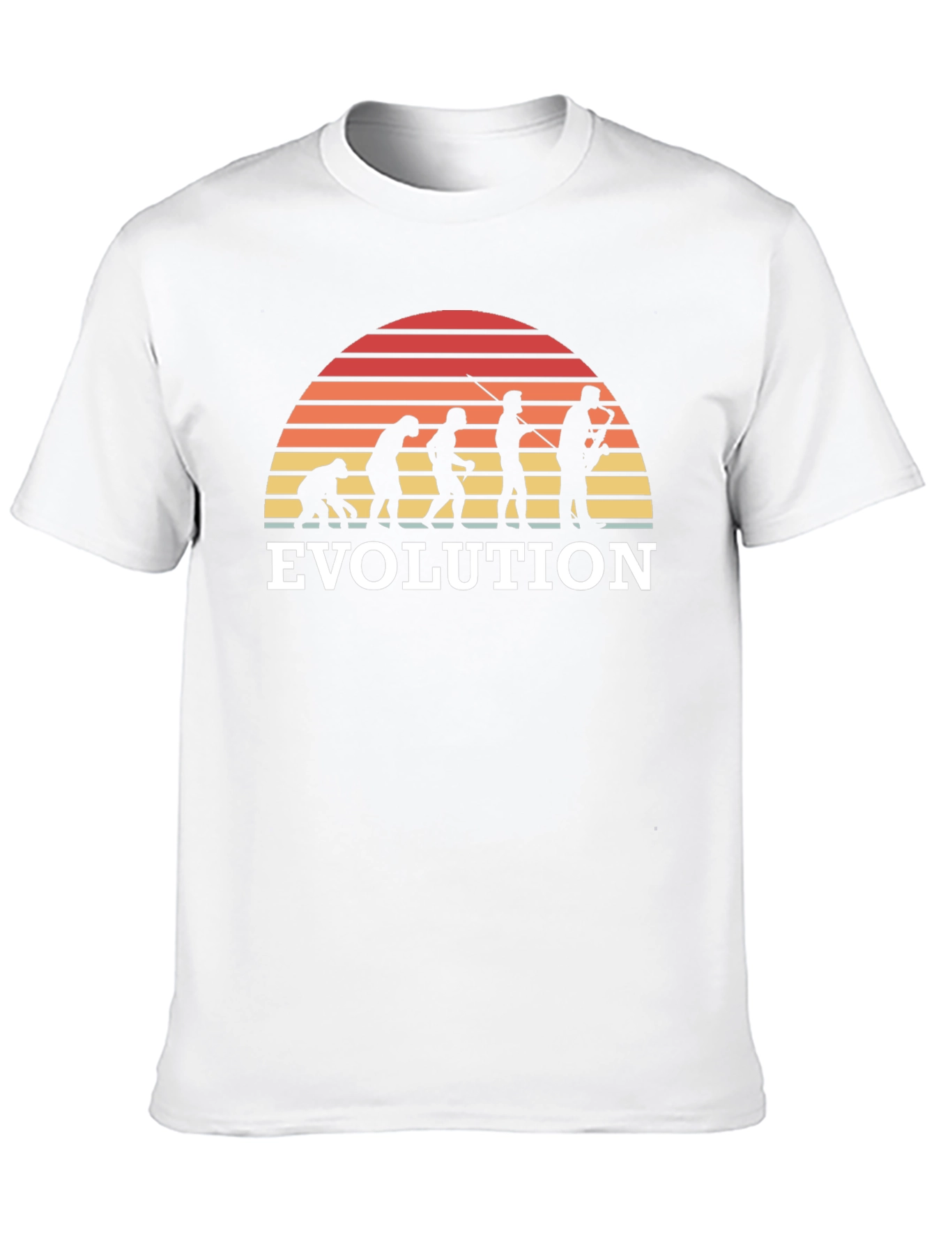 Black Evolution Sunset T-Shirt - Humorous Tee for Science & Music Lovers view 10