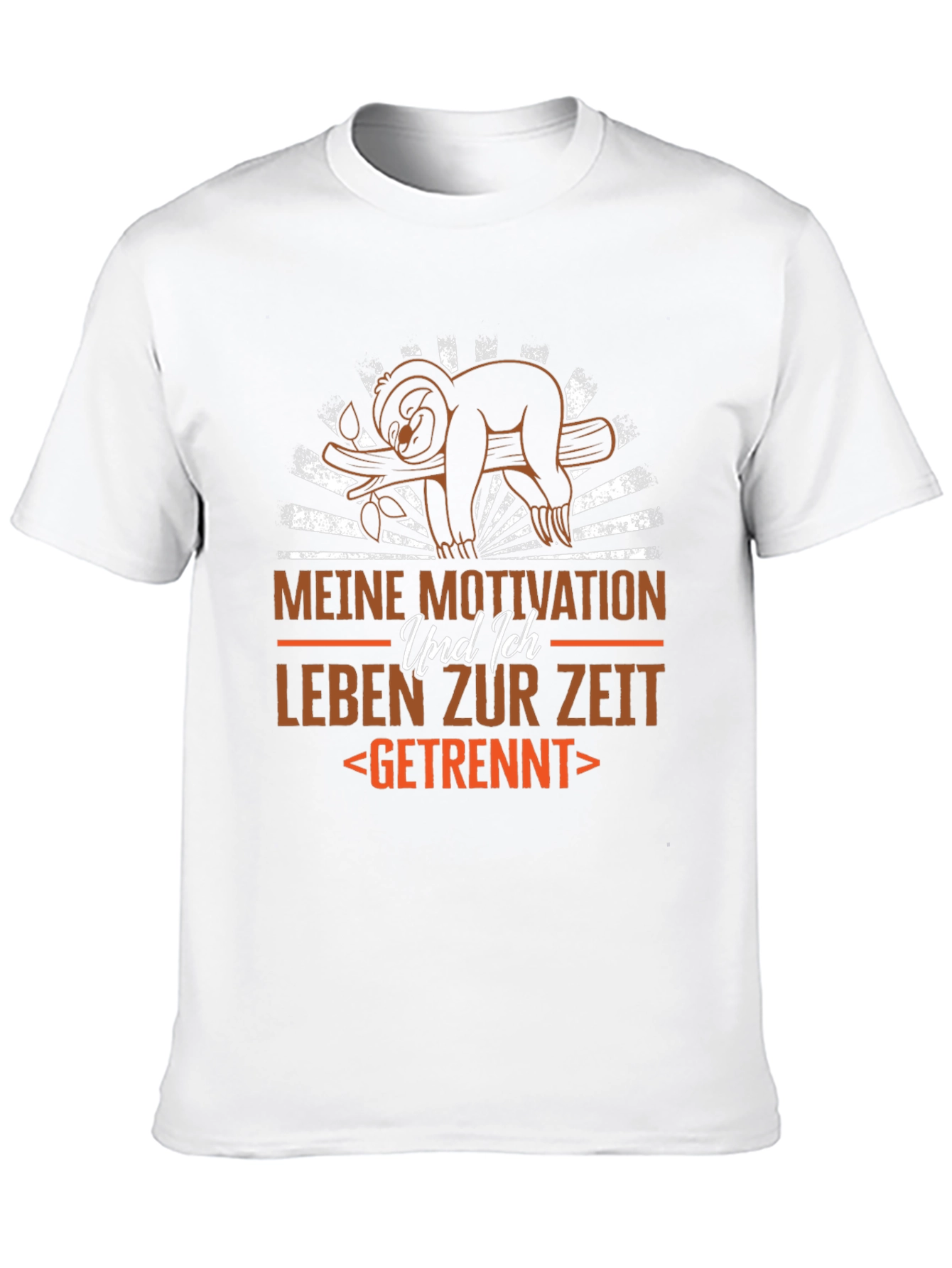 Black Funny Sloth T-Shirt: Meine Motivation view 10
