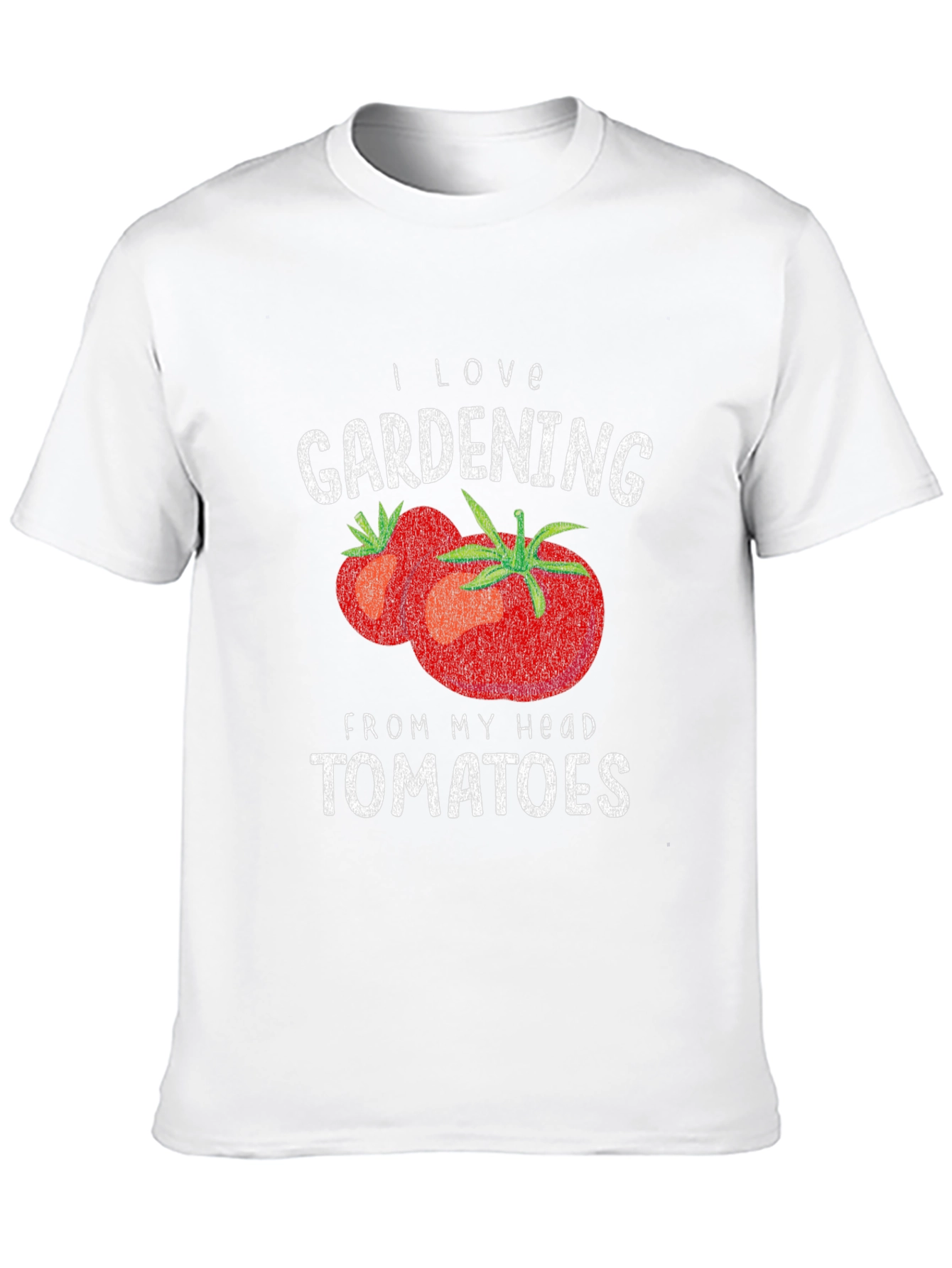 Black I Love Gardening From My Head Tomatoes Graphic T-Shirt view 10