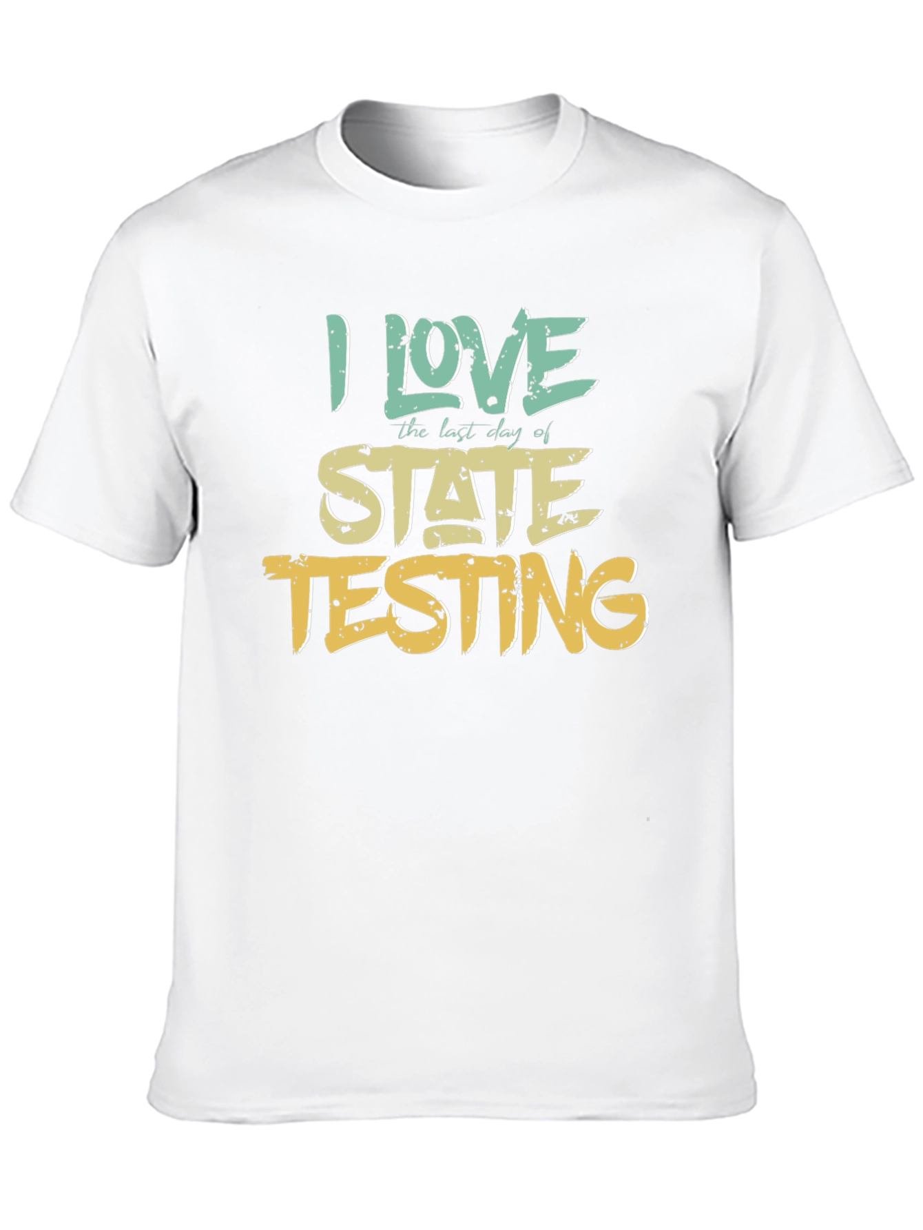 Black I Love State Testing Graphic Tee view 10