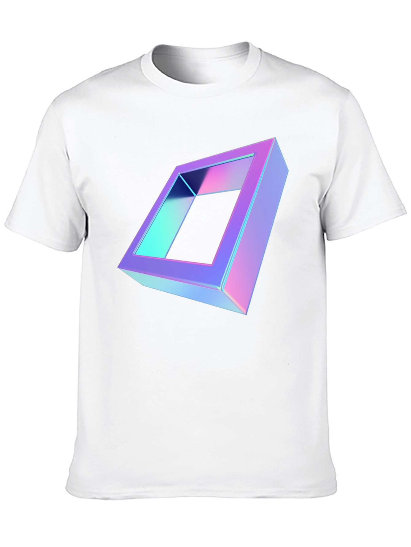 Black Geometric Illusion Black T-Shirt view 10