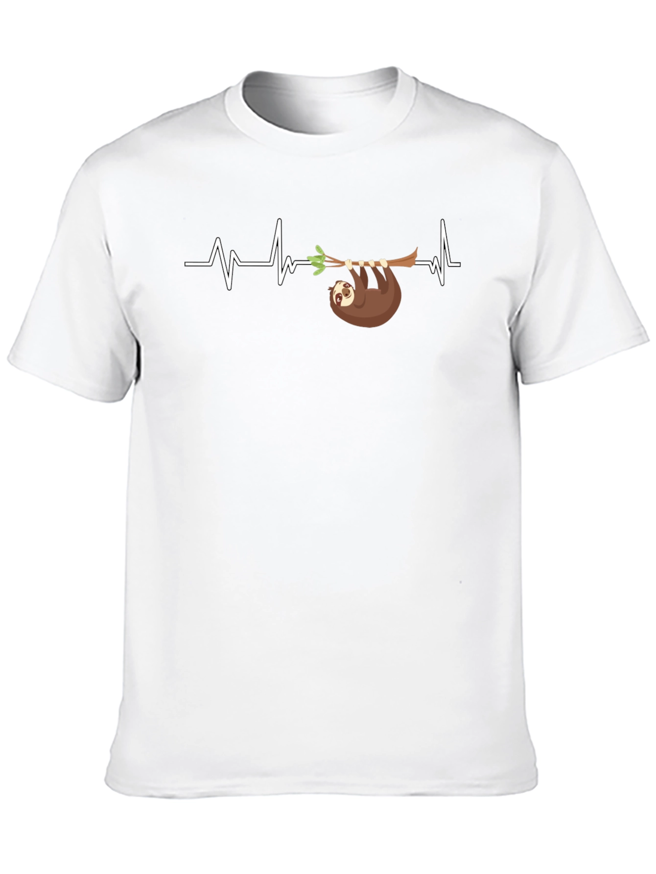 Black Sloth Heartbeat T-Shirt view 10