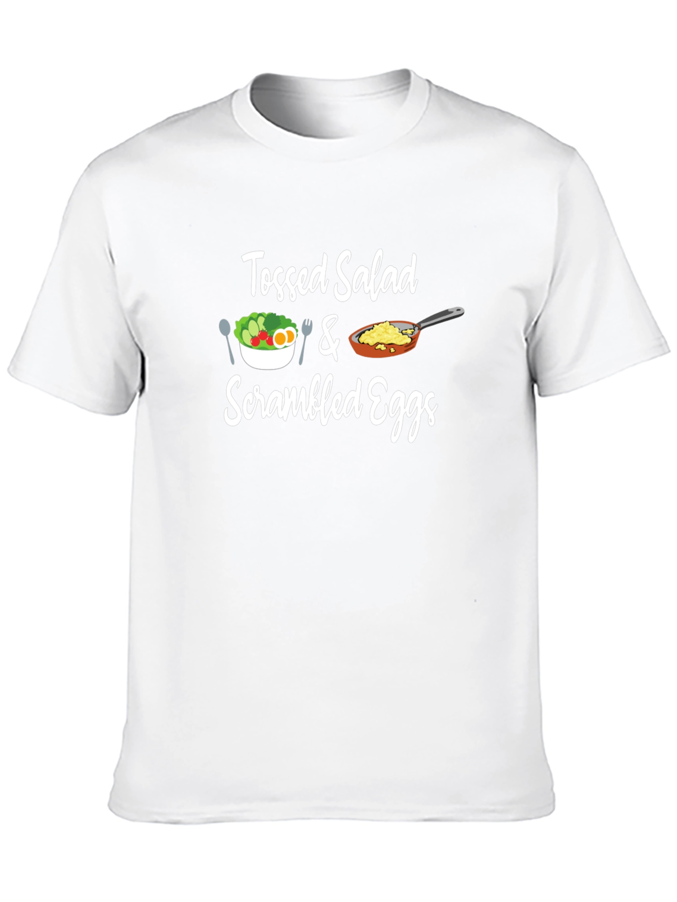 Black Tossed Salad & Scrambled Eggs Graphic Tee view 10
