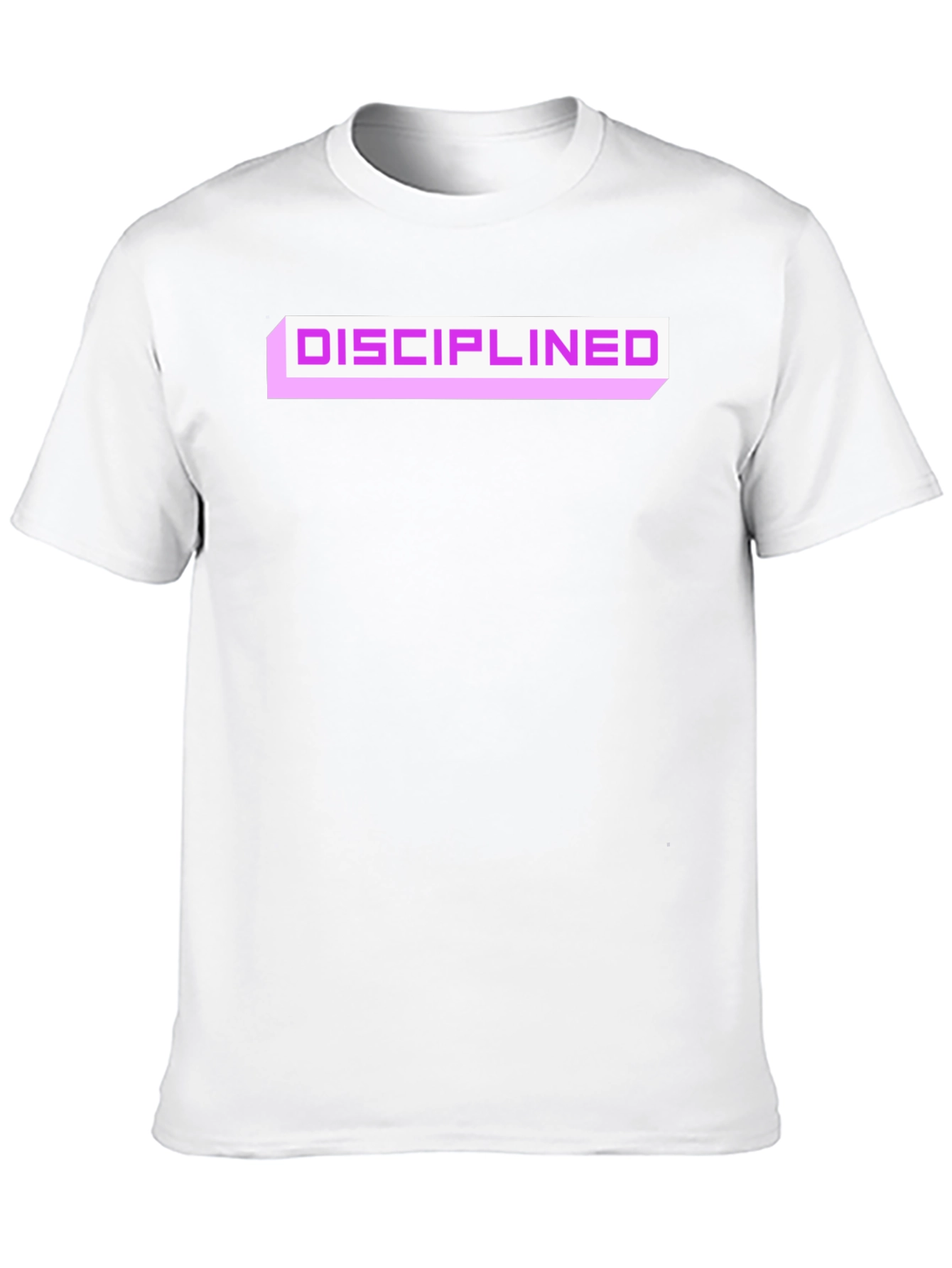 Black Disciplined Graphic Tee - Black Cotton Blend Casual T-Shirt view 10