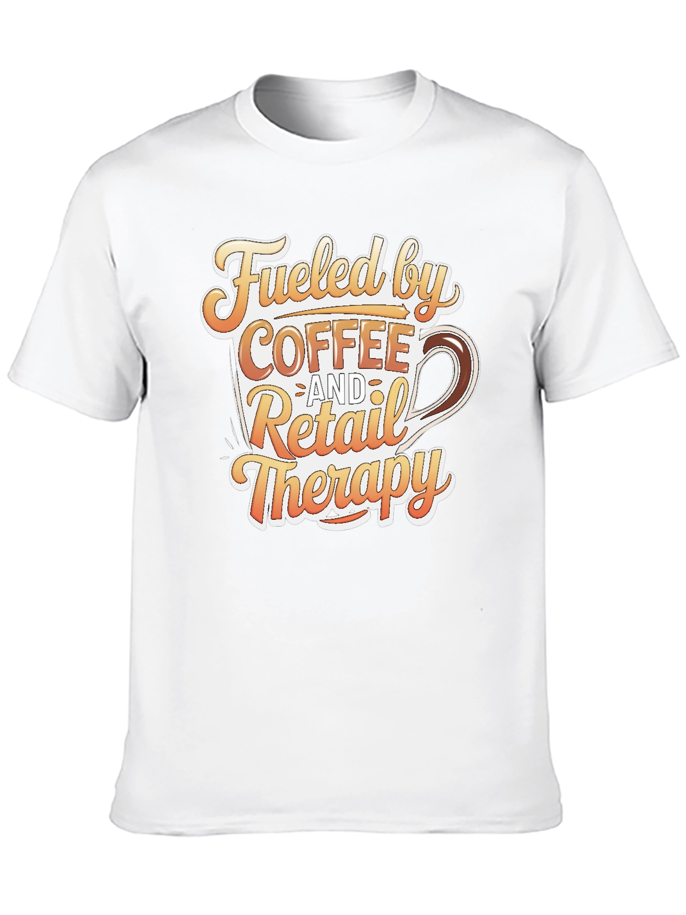 Black Coffee and Retail Therapy T-Shirt - Black view 10