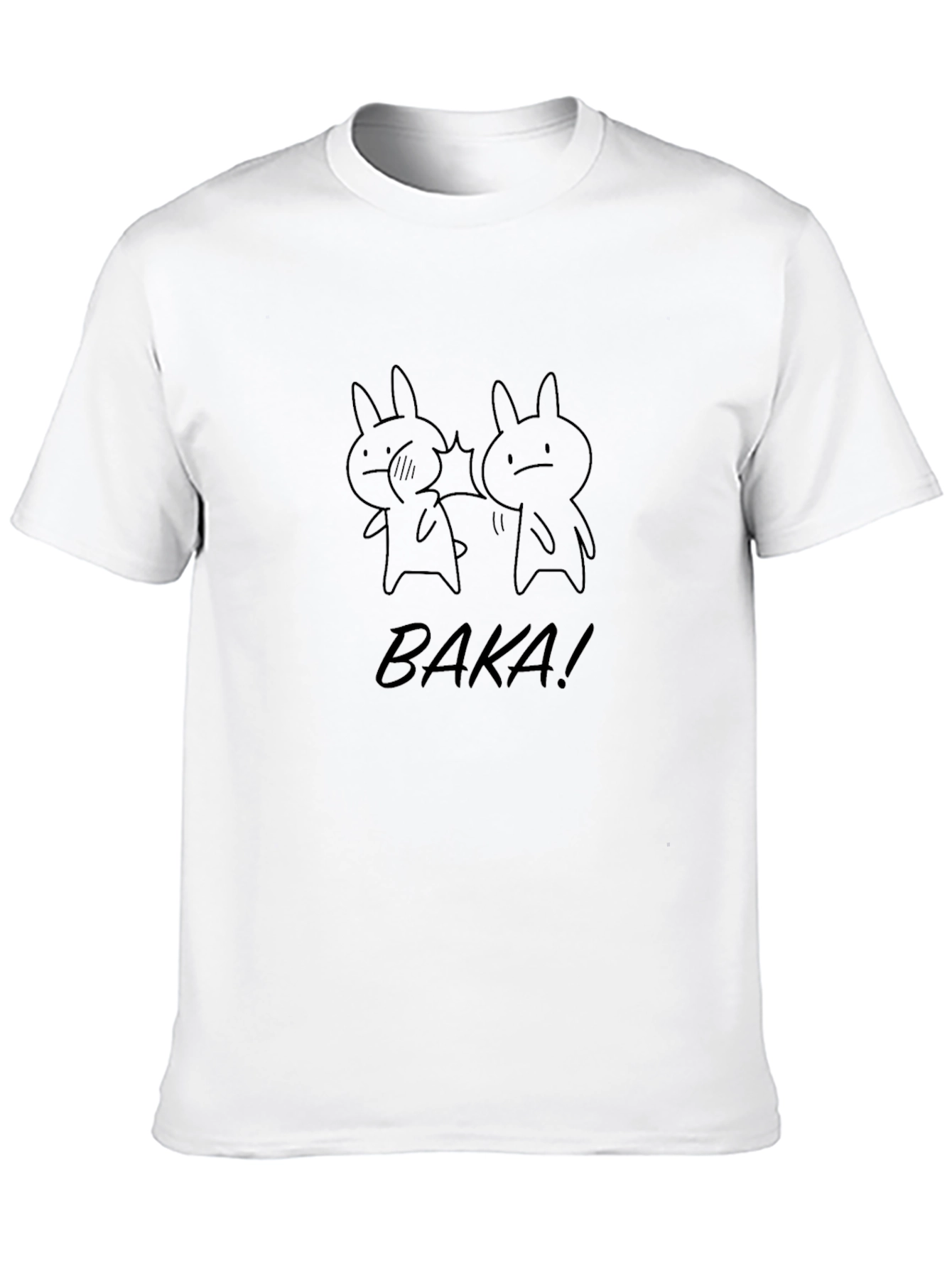 Black Baka! Anime Inspired Black Graphic Tee view 10