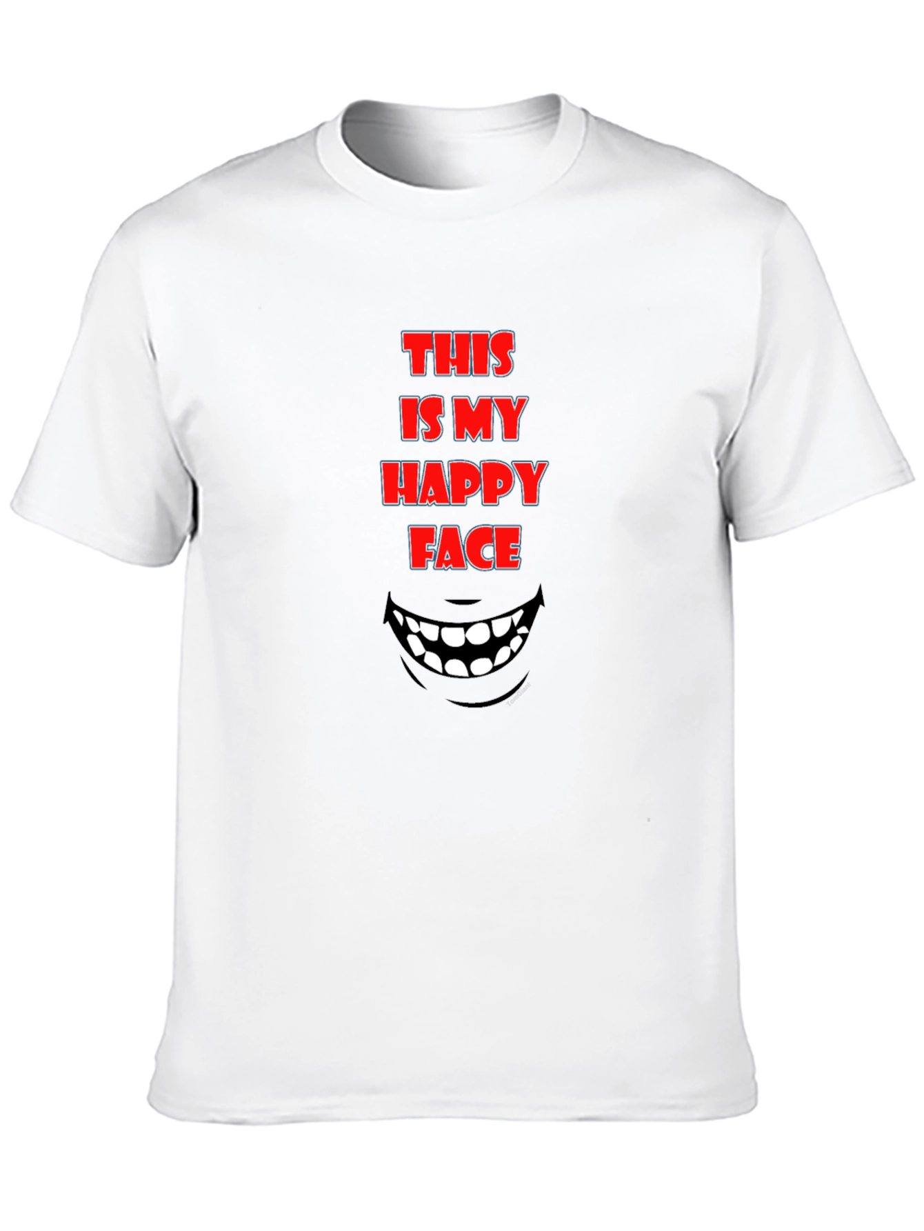 Black Funny "This Is My Happy Face" Graphic Tee view 10
