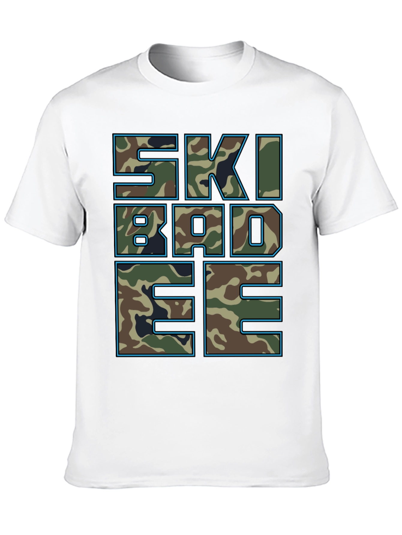 Black Skibadee Camo Graphic Tee - Cool Casual Style view 10