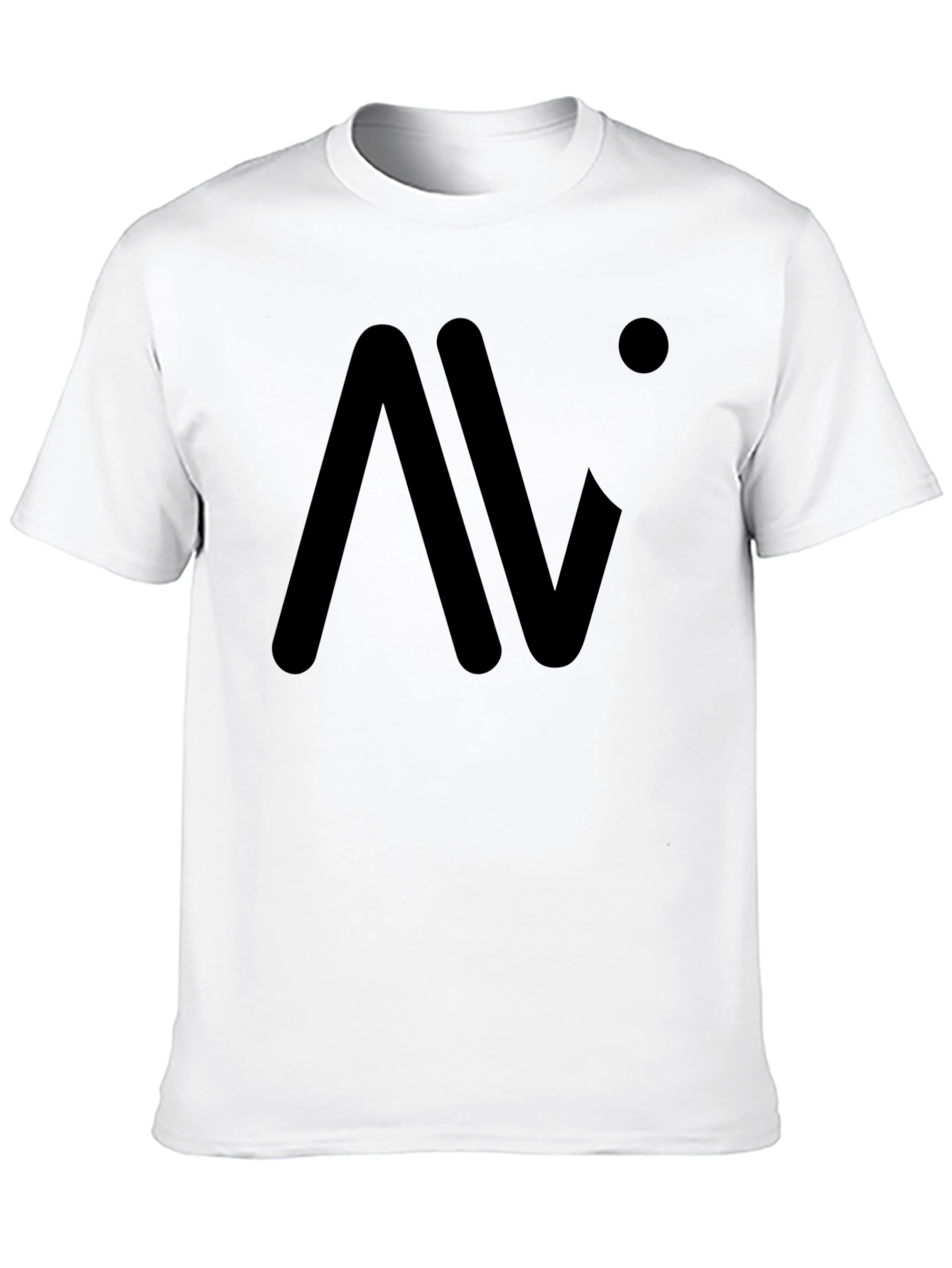 Black Modern Black Graphic Tee: AV Logo view 10