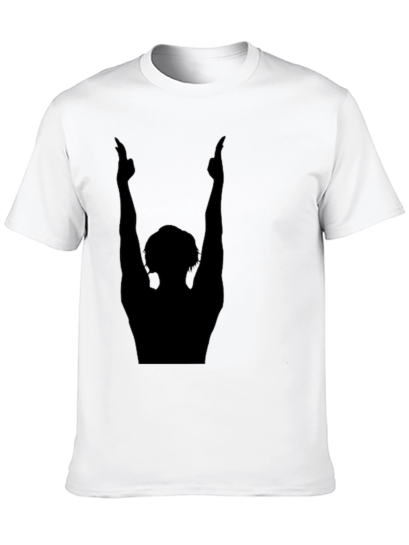 Black Silhouette Graphic Print Black Crew Neck Tee view 10