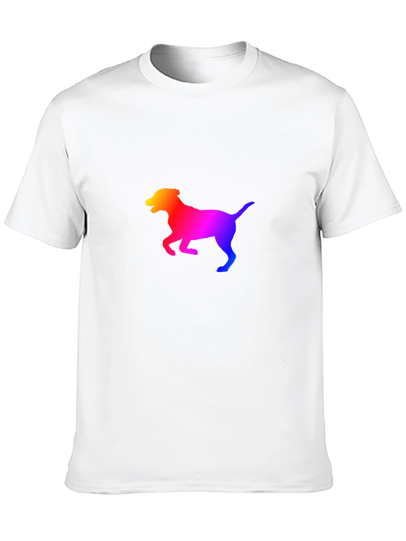 Black Rainbow Dog Silhouette Black T-Shirt view 10