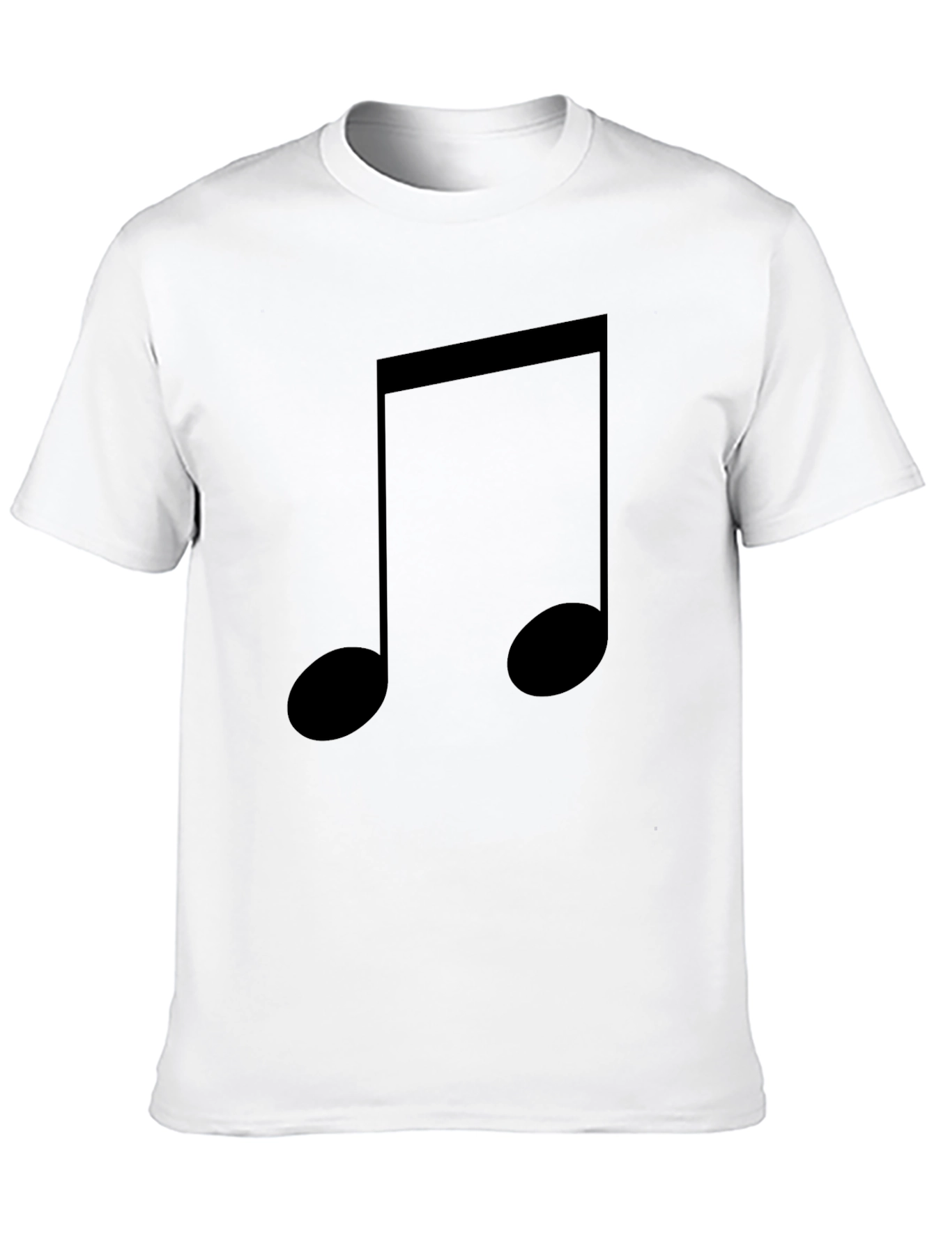 Black Musical Note Graphic Tee - Classic Black Cotton T-Shirt view 10