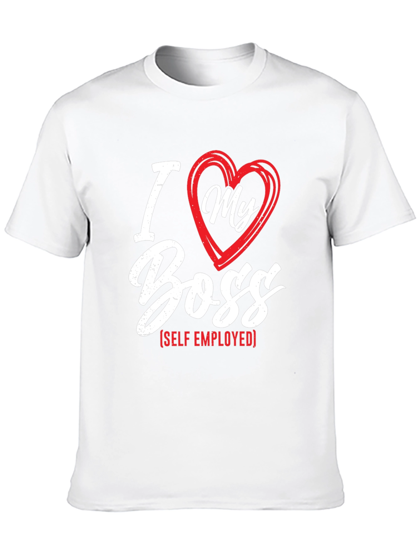 Black I Love My Boss - Self Employed Black T-Shirt view 10