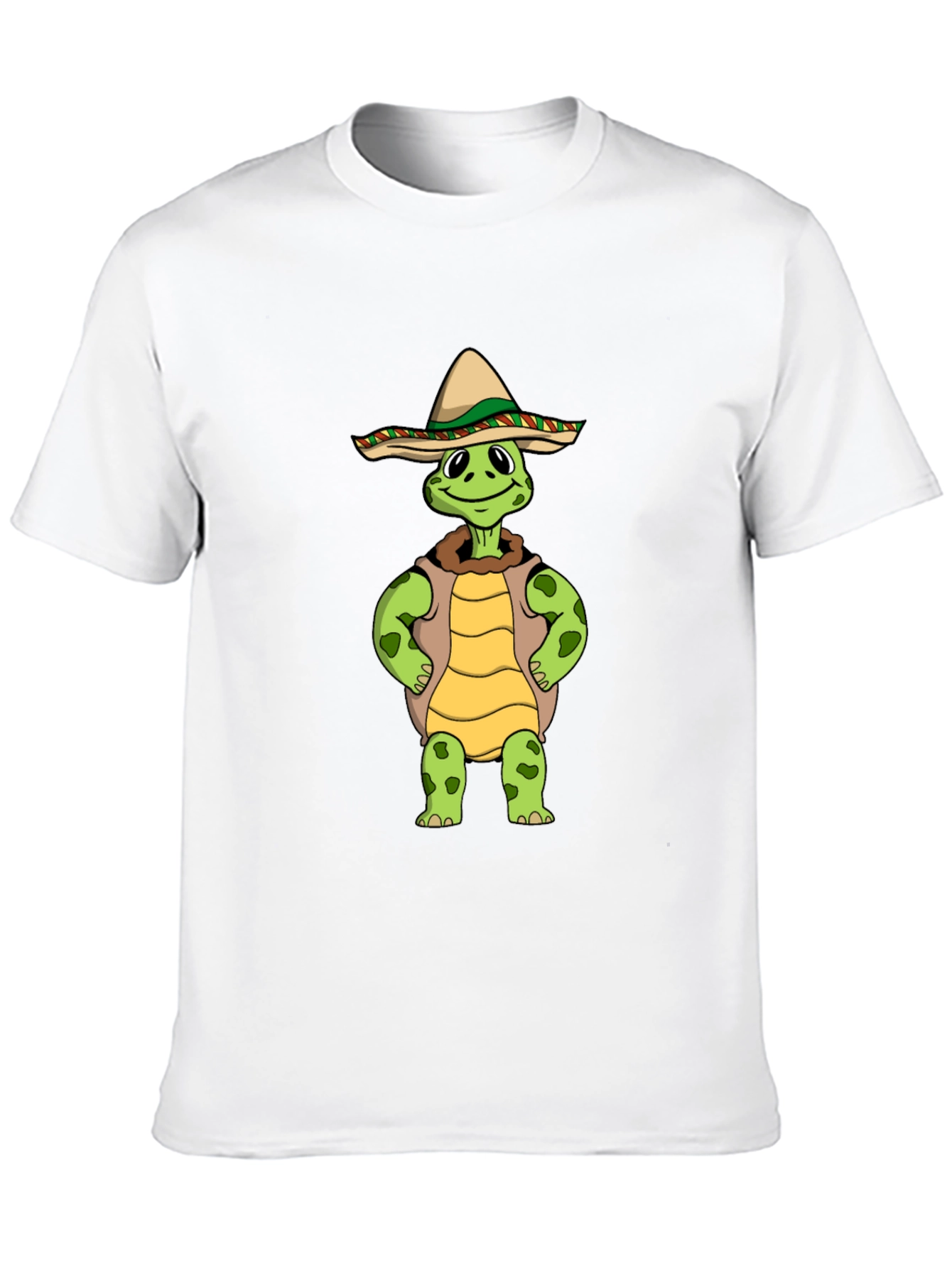 Black Funny Turtle Sombrero Graphic T-Shirt view 10