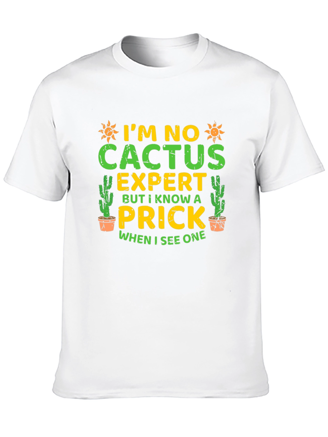 Black I'm No Cactus Expert Funny Graphic Tee view 10