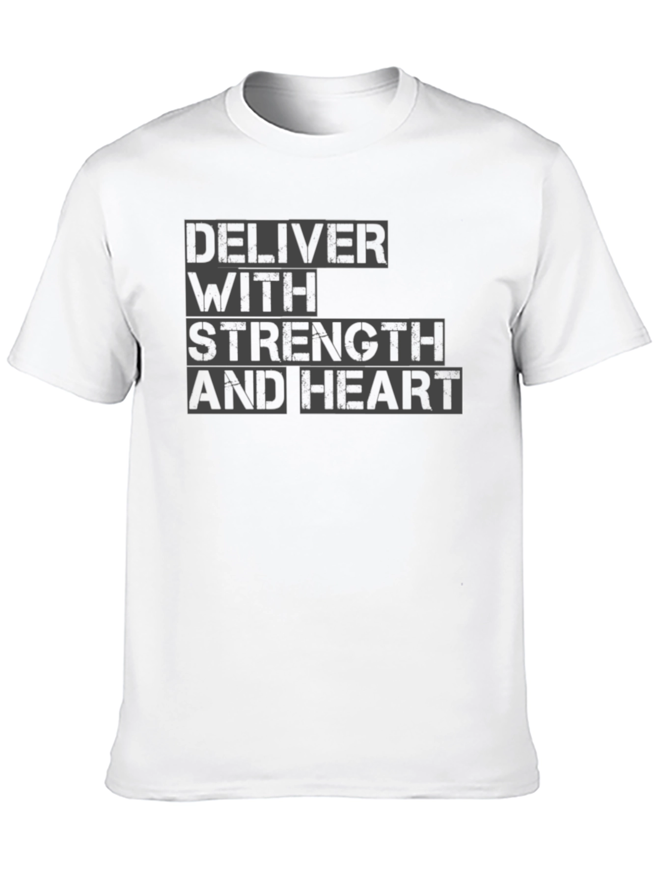 Black Deliver with Strength and Heart T-Shirt view 10