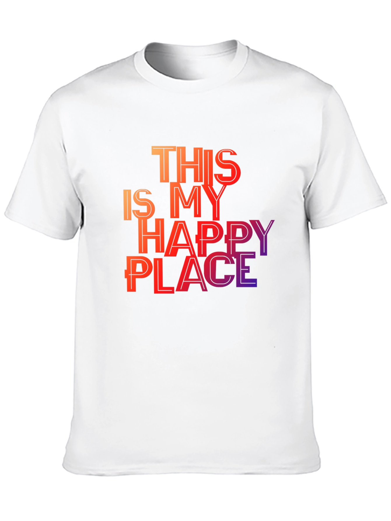 Black Happy Place Graphic T-Shirt - Unisex view 10
