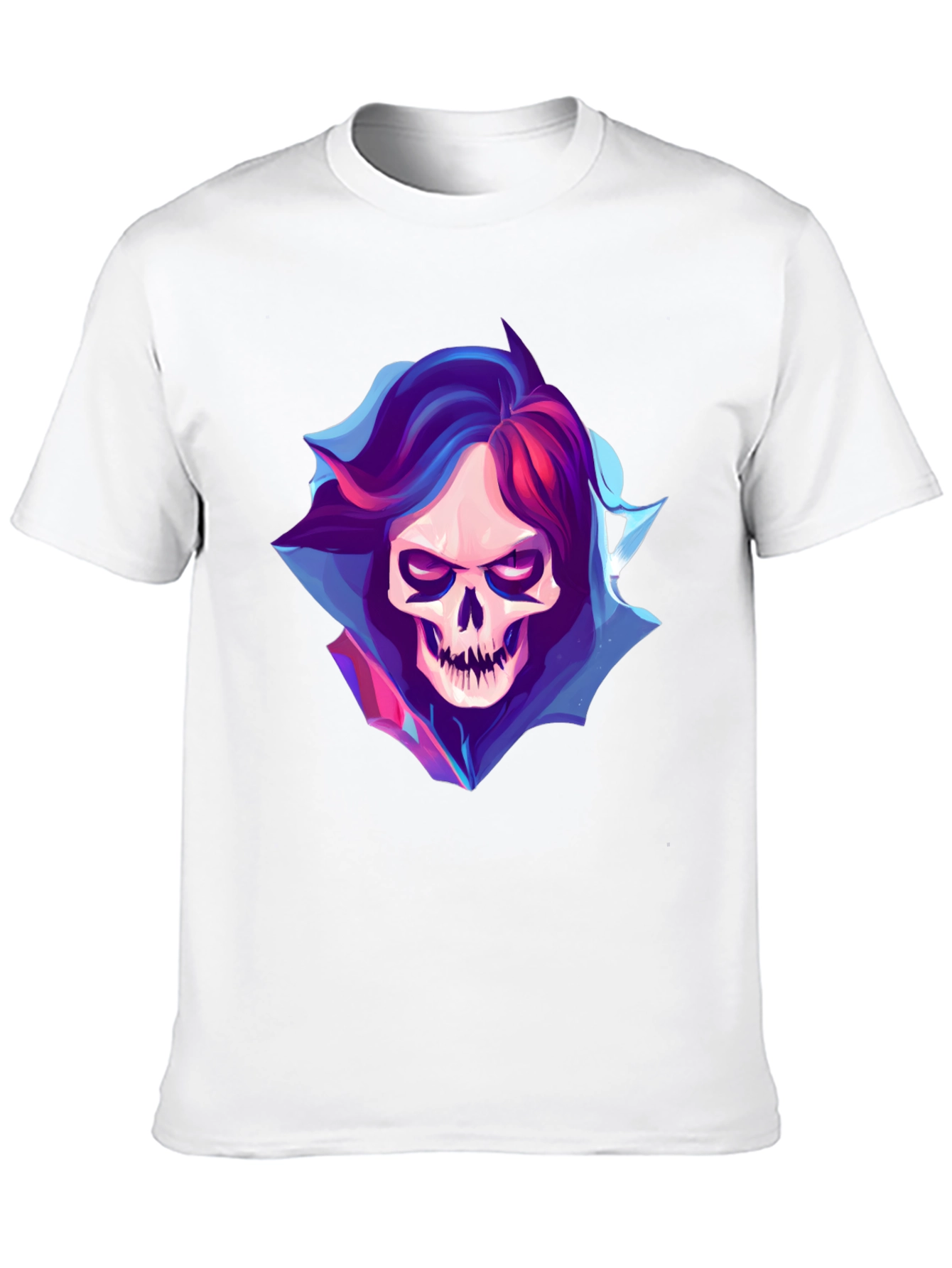 Black Grim Reaper Skull Graphic Black T-Shirt view 10