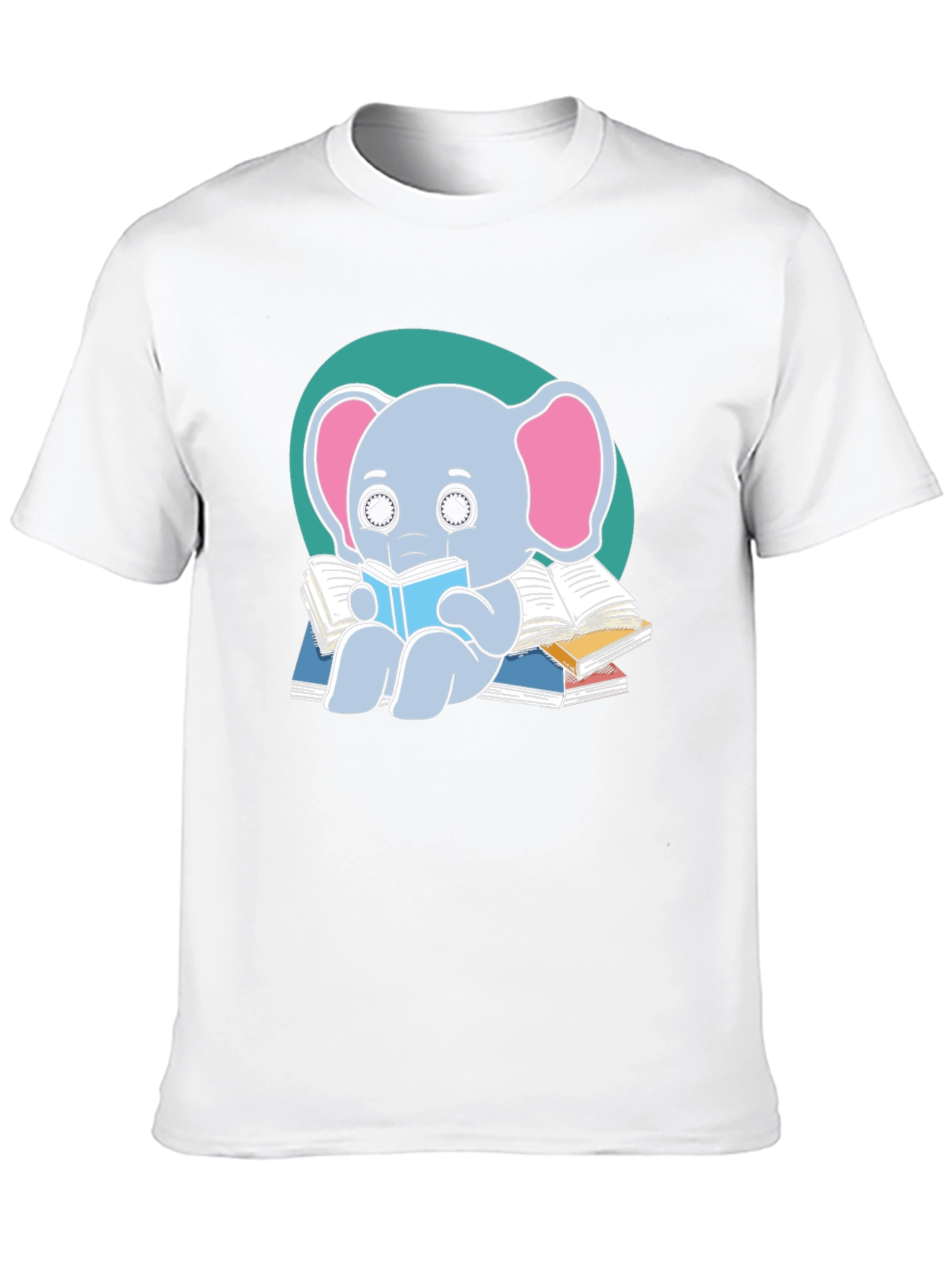Black Reading Elephant T-Shirt view 10