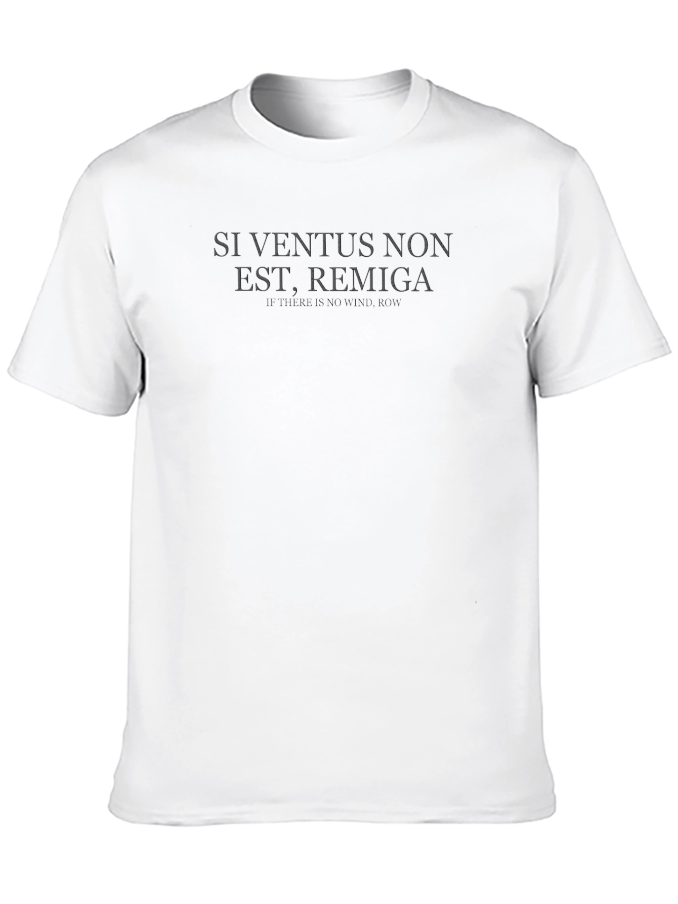 Black Si Ventus Non Est, Remiga T-Shirt - Latin Quote Tee view 10